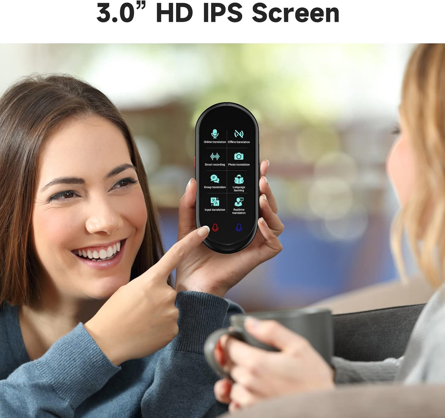 Language Translator Device, Portable Translator No WiFi Needed, Offline Voice Photo Translation, 137 Languages Supported, High Accuracy Translator Device for Travel Business Learning (Black)