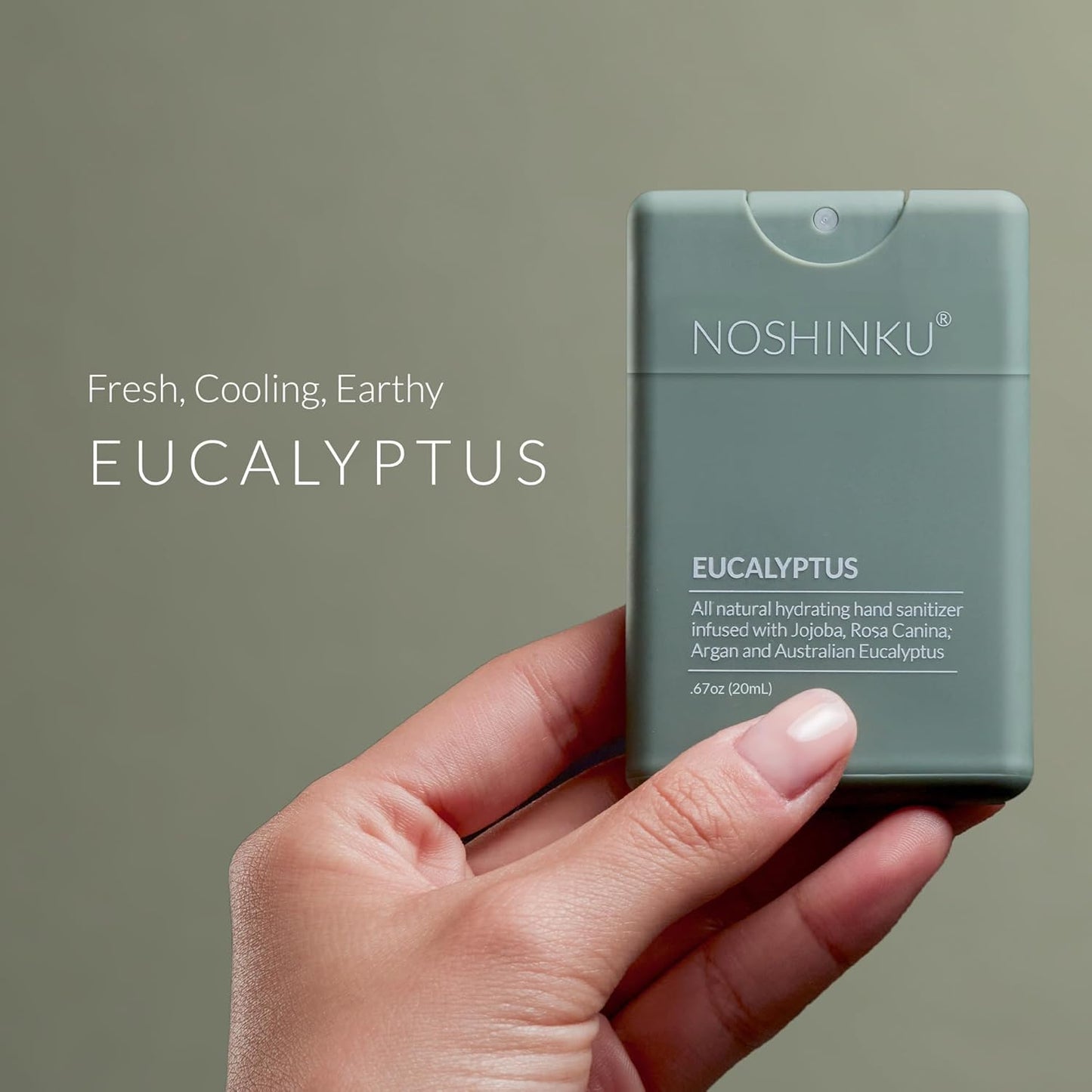 Noshinku - Refillable Hand Sanitizer Discovery 4-Pack, Travel Size Spray with Hydrating Botanical Mist, Natural Ingredients, All Natural Fragrances, Sugarcane Derived Alcohol, No Parabens, No Dyes