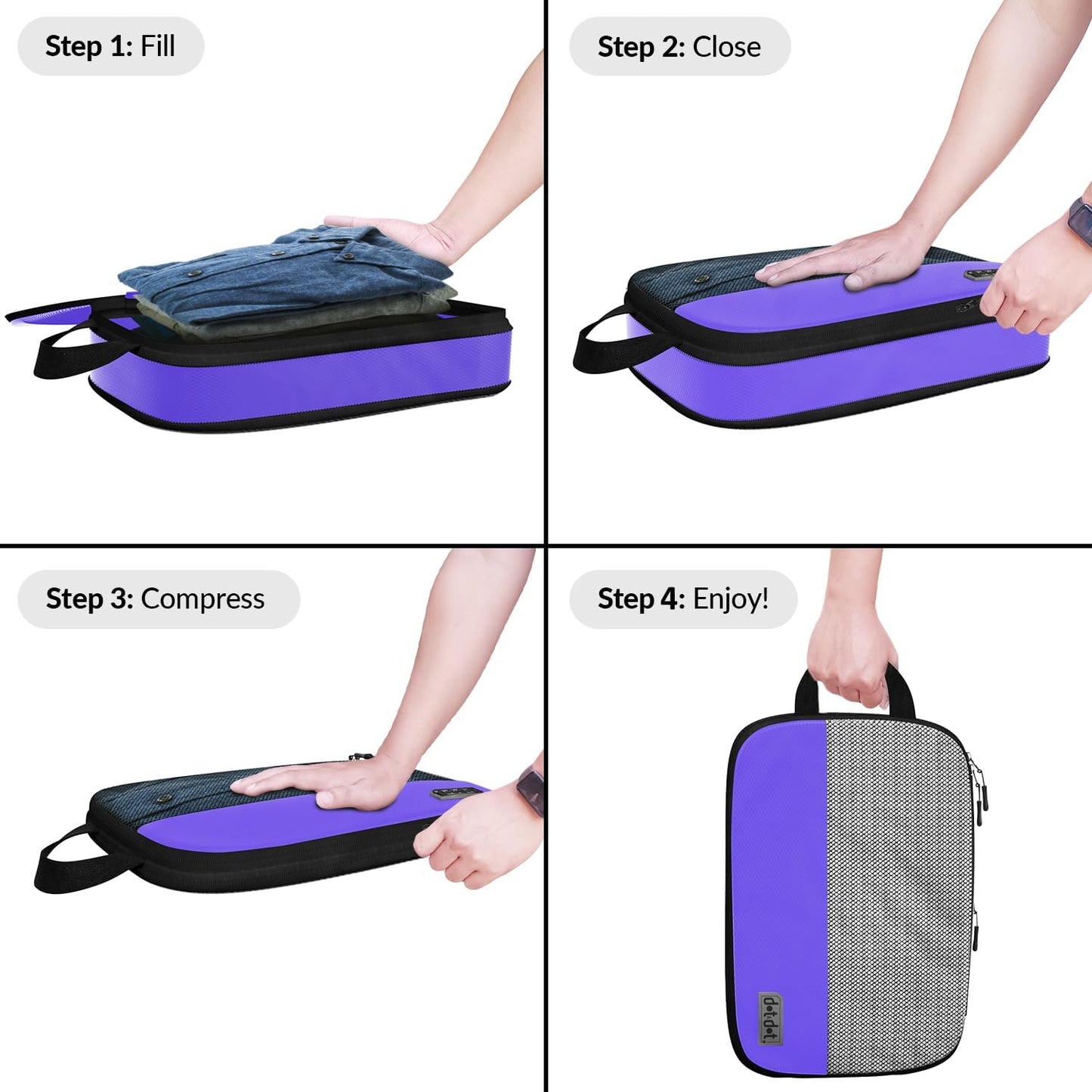 Large Compression Packing Cubes for Travel - 5 Pcs set of Packing Cubes Compression, Carry on Suitcase Organizer Bags - Travel Cubes Organizer Bags for Luggage