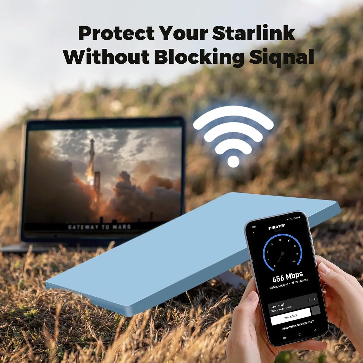 Starlink Mini Protective Cover, Starlink Mini Accessories Silicone Protective Case for Starlink Mini Dish Blue
