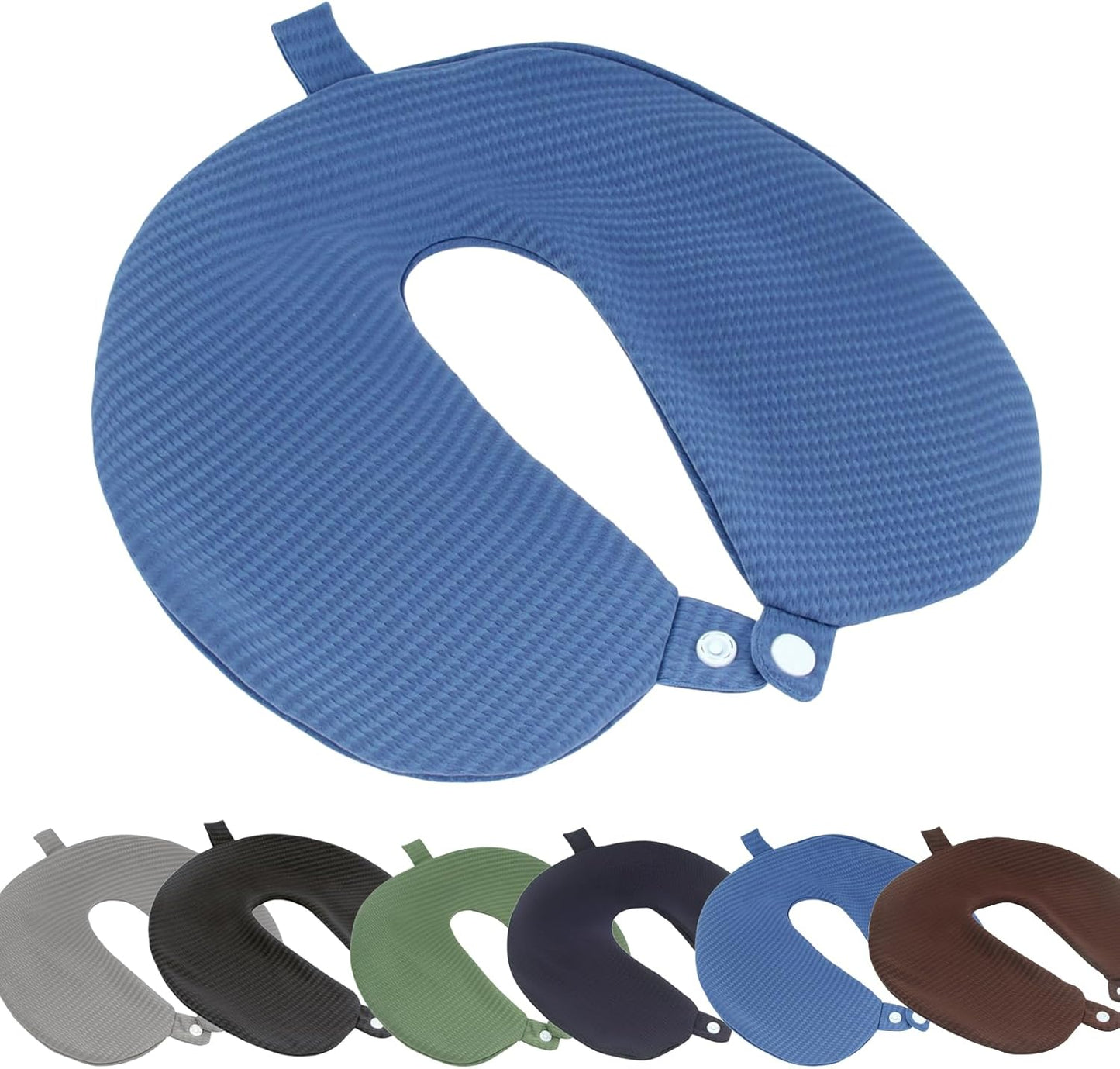 Travel Neck Pillow Cover, Neck Pillow Case with Zipper, Cooling, Pure, Soft and Smooh, Airplane Pillow Sleep Replacementt Washable (Only Pillow Covers, no Filler)