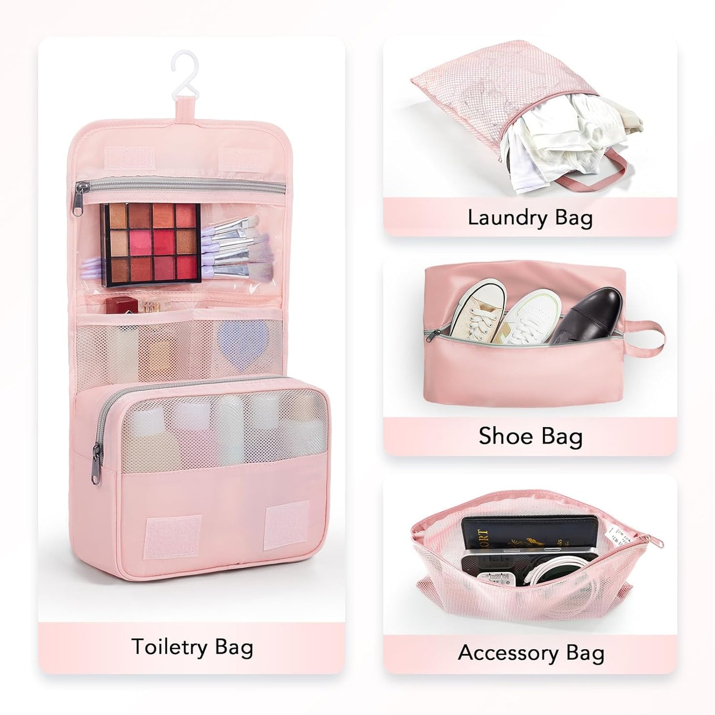 10 Set Compression Packing Cubes for Travel Essentials Women Mom,Compressible Expandable Packing Cubes for Suitcase,OlarHike Luggage Organizer Bags for Travel,Handy Helper for Organizing Clothes(Pink)