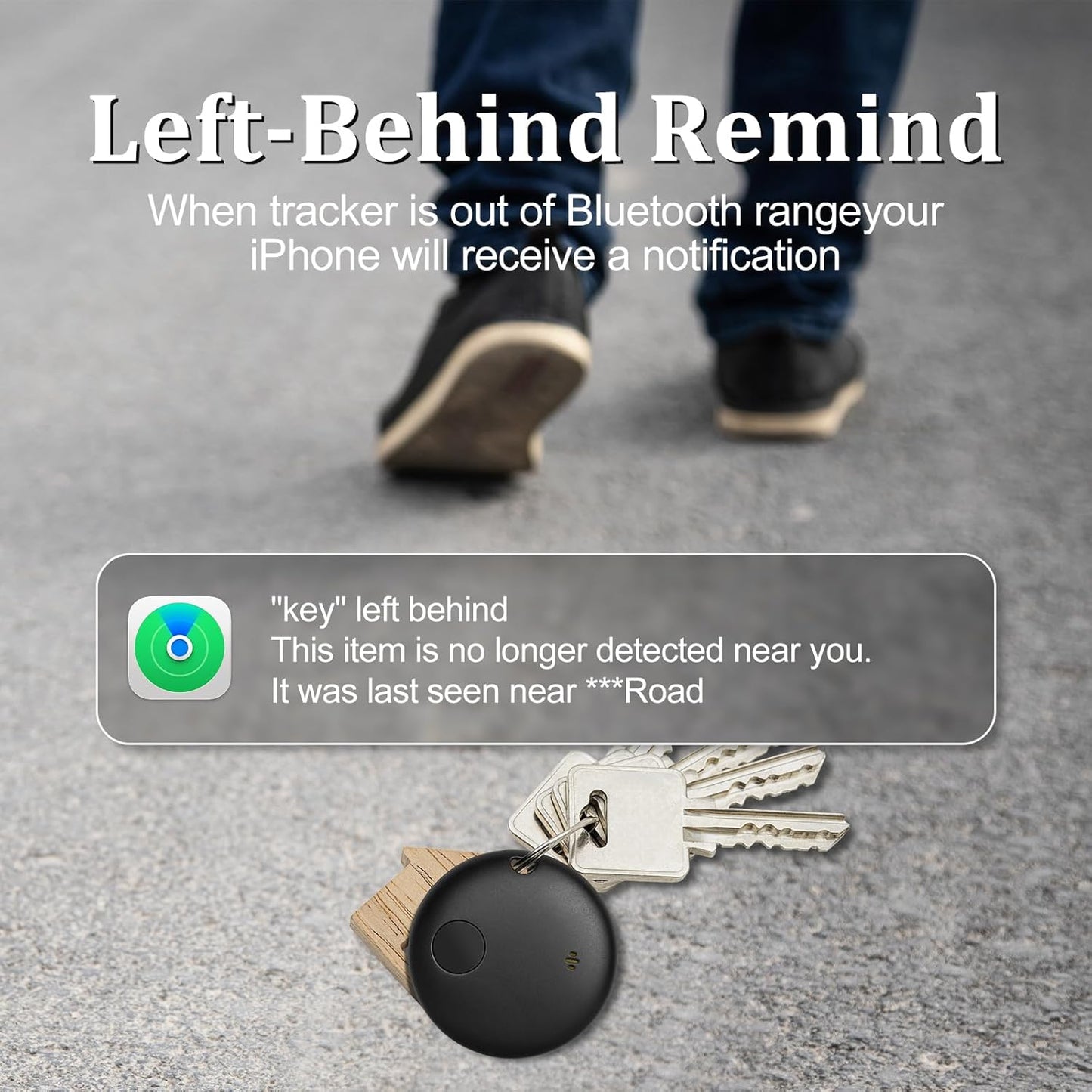 Geevon Smart Tag-2 Pack Bluetooth Tracker Work with Apple Find My (iOS Only).Item Finder for Keys, Wallet,Backpack, Luggage (2P Black)