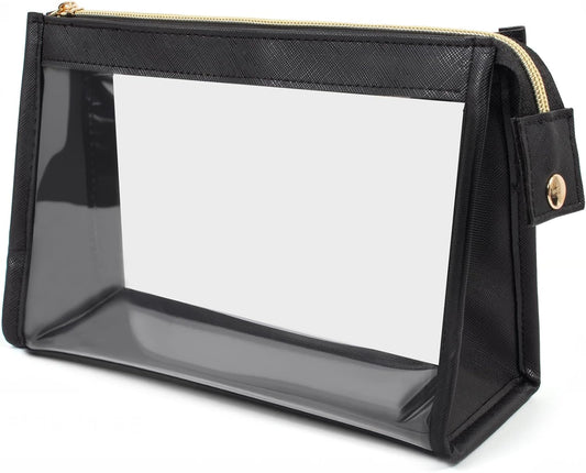 Clear Makup Bag, Clear Cosmetic Bags with Zipper Waterproof Small Travel Cosmetic Case Cute Make Up Pouch Mini Car Essentials for Women Travel Car Organizer