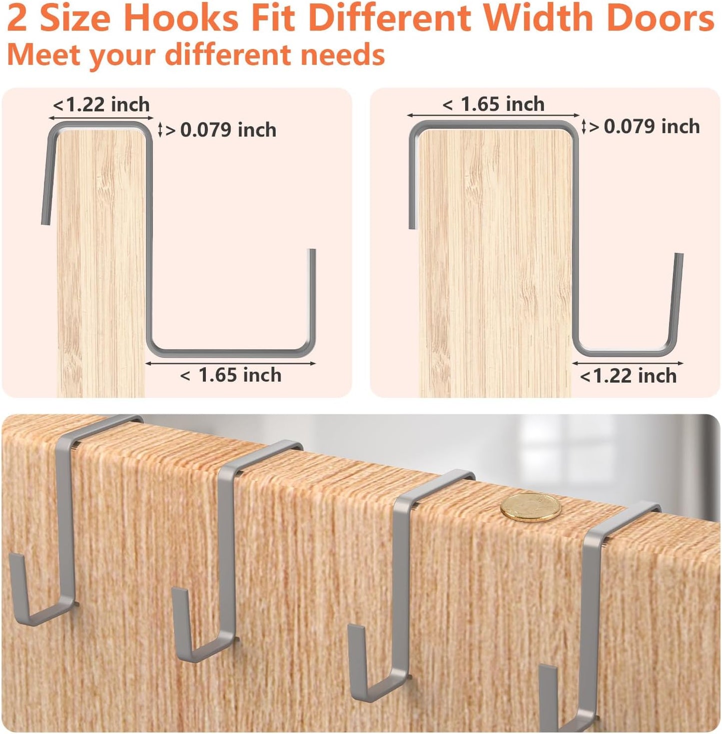 FENTEC 2 Pack Over the Door Shoe Organizer Hanging Shoe Organizer for Closet, Space Saving Mesh Large Pocket Shoe Storage and Organizer with 24 Packets, Shoe Holder for Apartments Garages, Gray