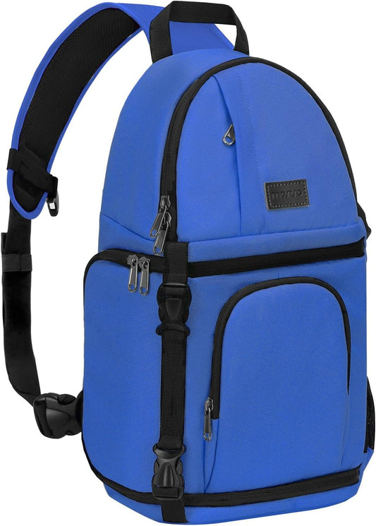 MOSISO Camera Sling Bag, DSLR/SLR/Mirrorless Camera Backpack Case Shockproof Photography Backpack with Tripod Holder & Removable Modular Inserts Compatible with Canon/Nikon/Sony/Fuji