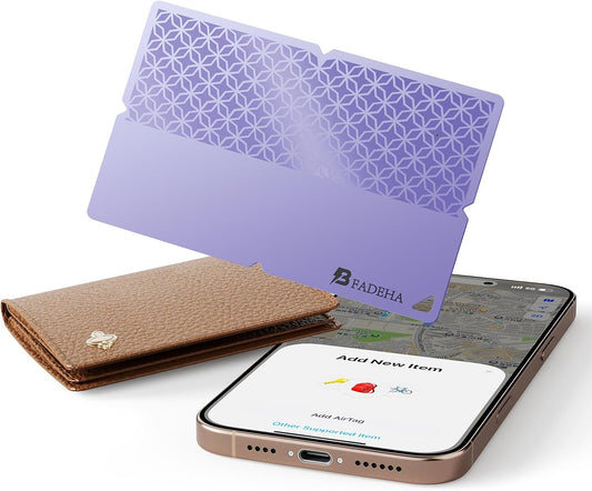 2025 [Apple MFi Certified] (iOS Only) Bluetooth Tracker Smart Finder for Apple Find My, iPhone Card Wallet Finder GPS Tracker, 5-10 Years Battery, Keys Finder and Item Locator for Keys, Bags, Passport