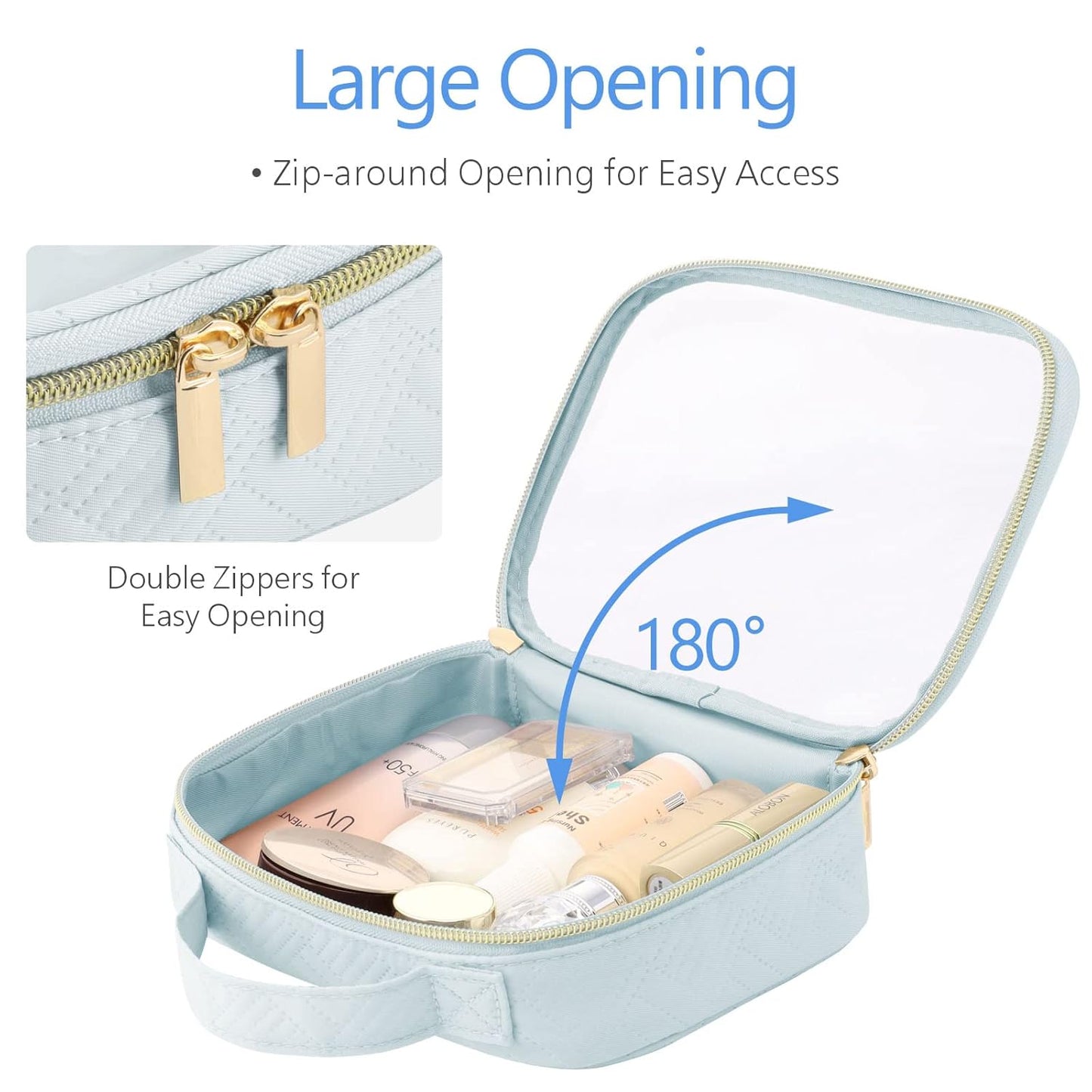 PACKISM TSA Approved Toiletry Bag, 3 Pack Clear Makeup Bags with Handle Large Opening, Clear Toiletry Bags Fit Carry-on Travel Essentials, Quart-sized Travel Bags for Toiletries, Multicolor