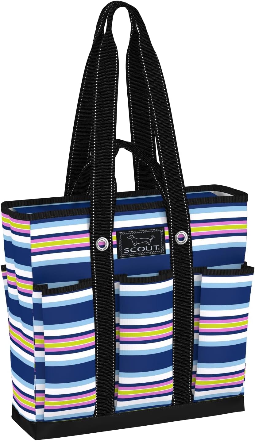 SCOUT Rocket Pocket Tote - Multi-Pocket Travel, Nurse, Teacher, Mom Tote, 7 Pockets Total, Two Sets of Straps, Folds Flat