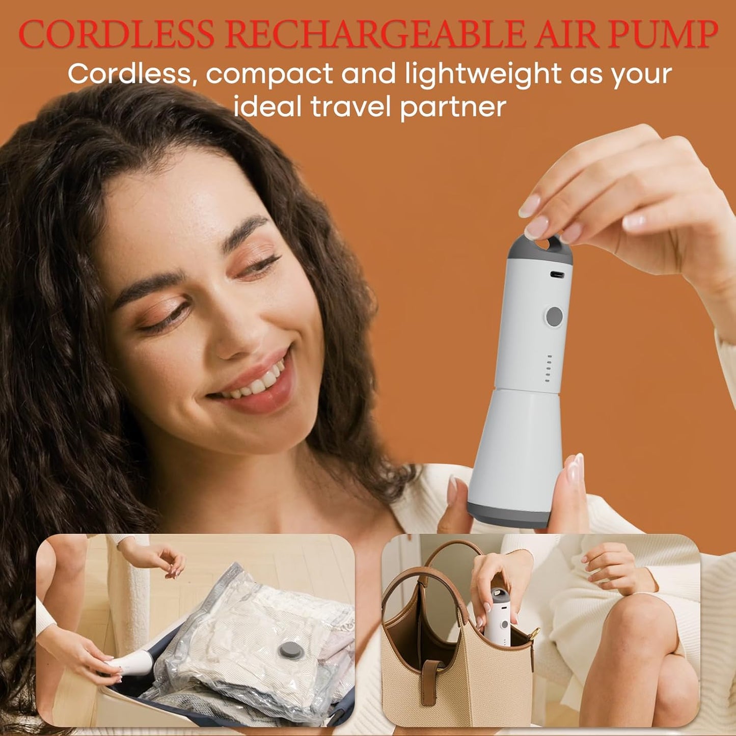 Vacuum Storage Bags for Clothing Travel, 10 Pack Vacuum Bags with Wireless Charging Air Pump(2 Large+4 Medium+4 Small), Compression Packing for Clothes Blanket Suitcase Luggage