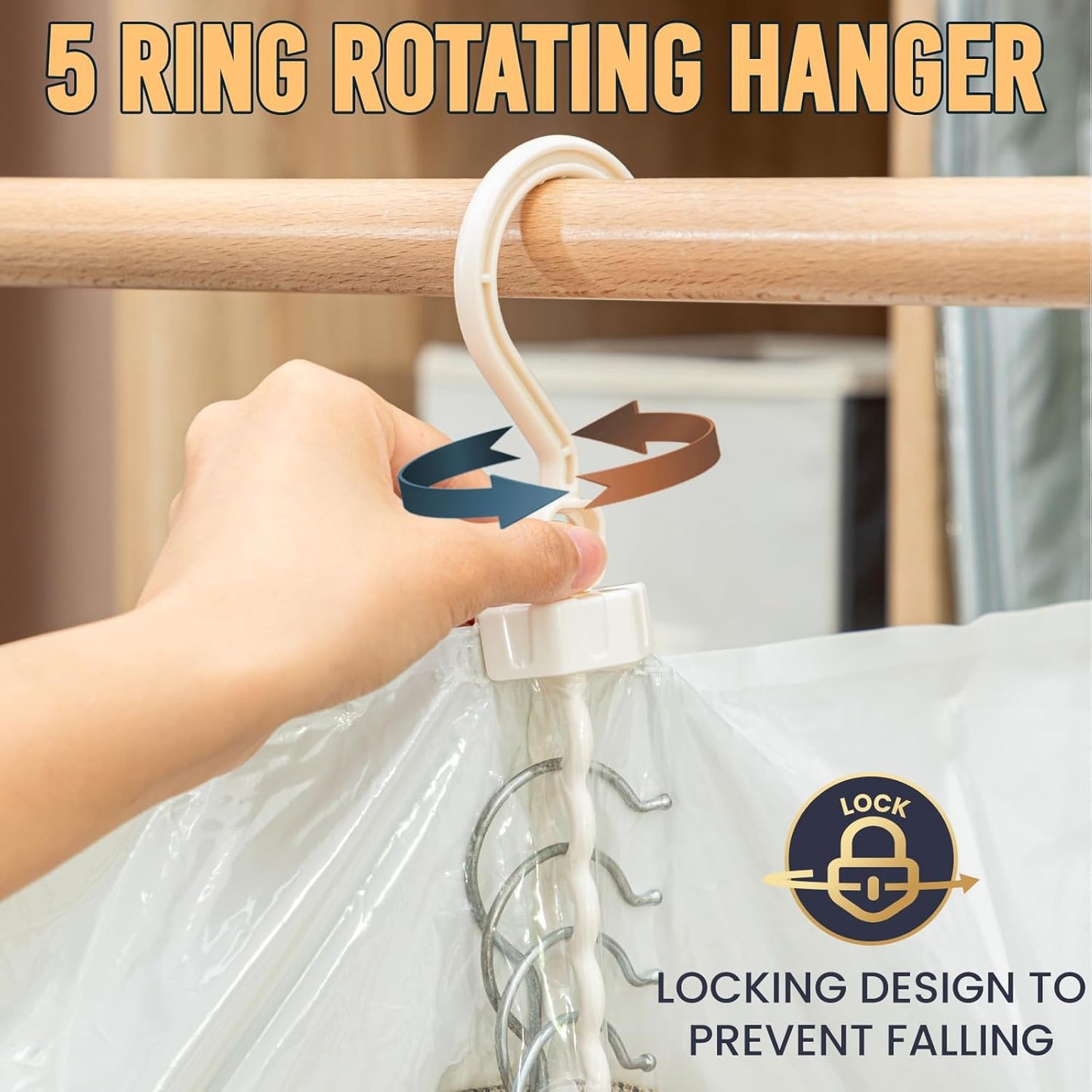 Hanging Vacuum Storage Bags with Electric Pump – 6 Pack (3 Long, 3 Short) Hanging Vacuum Seal Bags for Clothing, Space-Saving Compression Bags for Suits, Jackets, Travel Wear & Coats