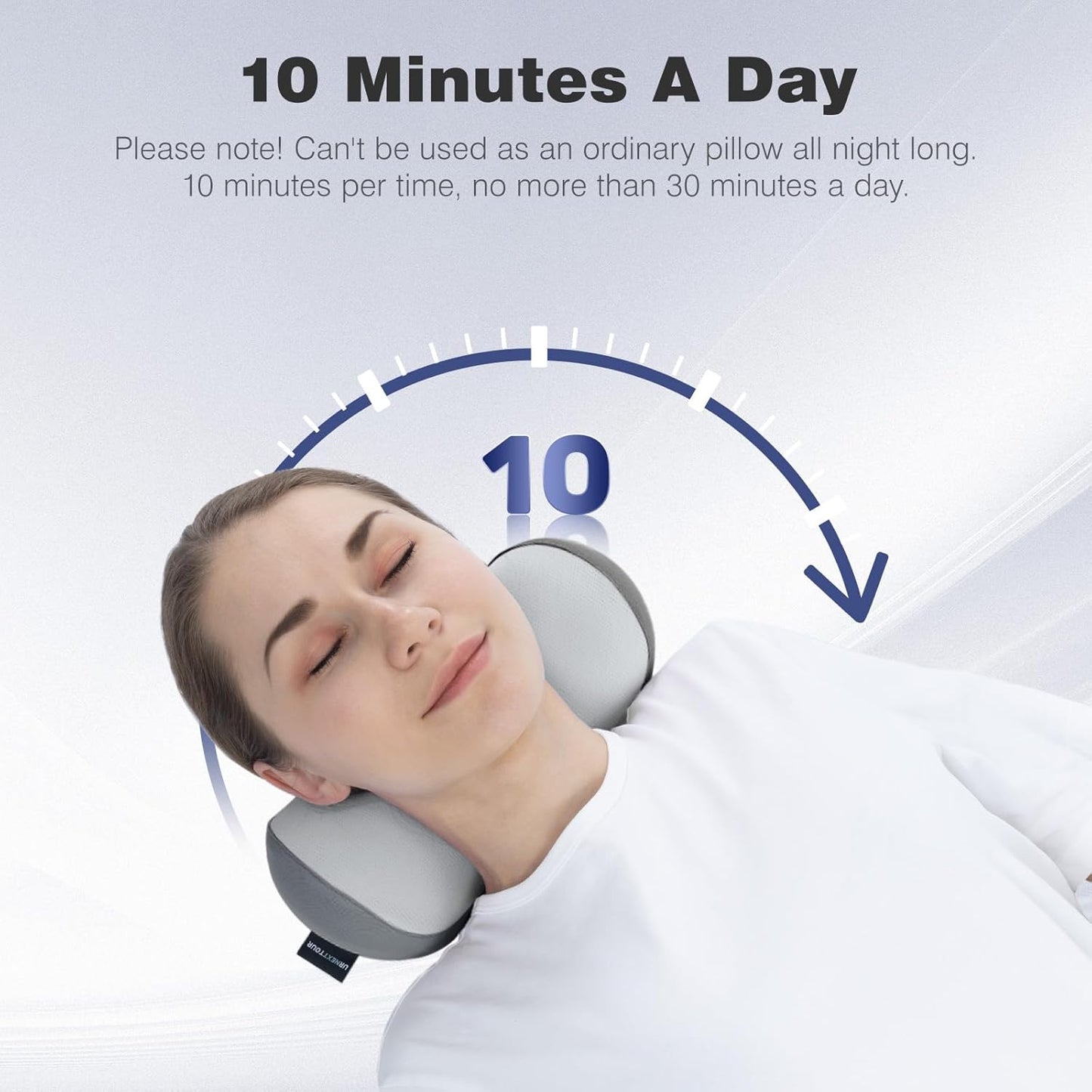 Neck Cervical Pillow Cervical Traction Device Lumbar Support Memory Foam Roll Pillow Muscle Relief Shoulder Pain Relaxer Grey