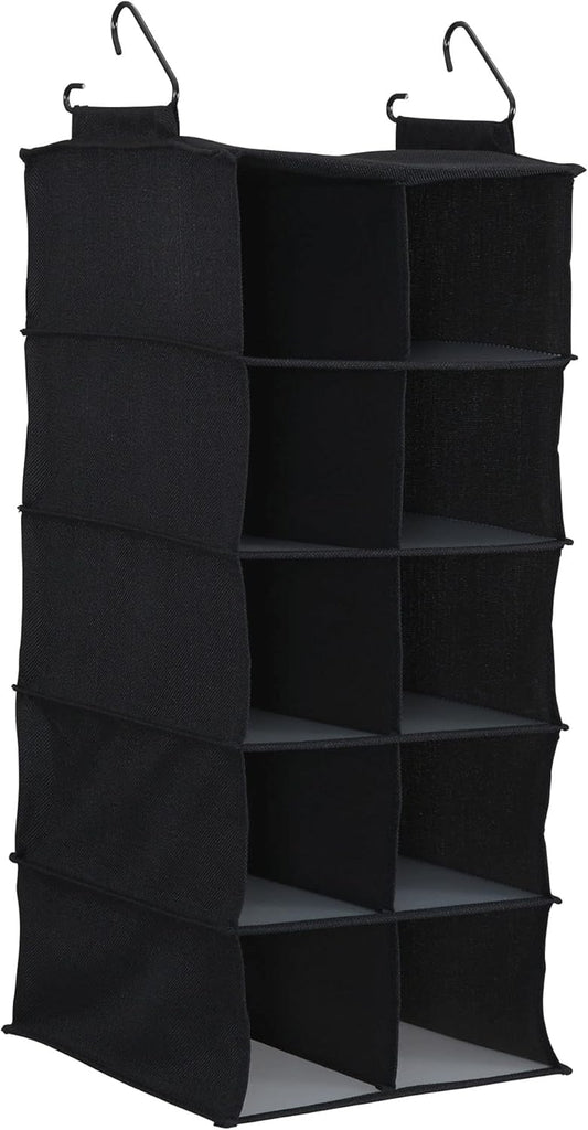 Household Essentials 10 Pocket Hanging Shoe Closet Organizer with Hooks
