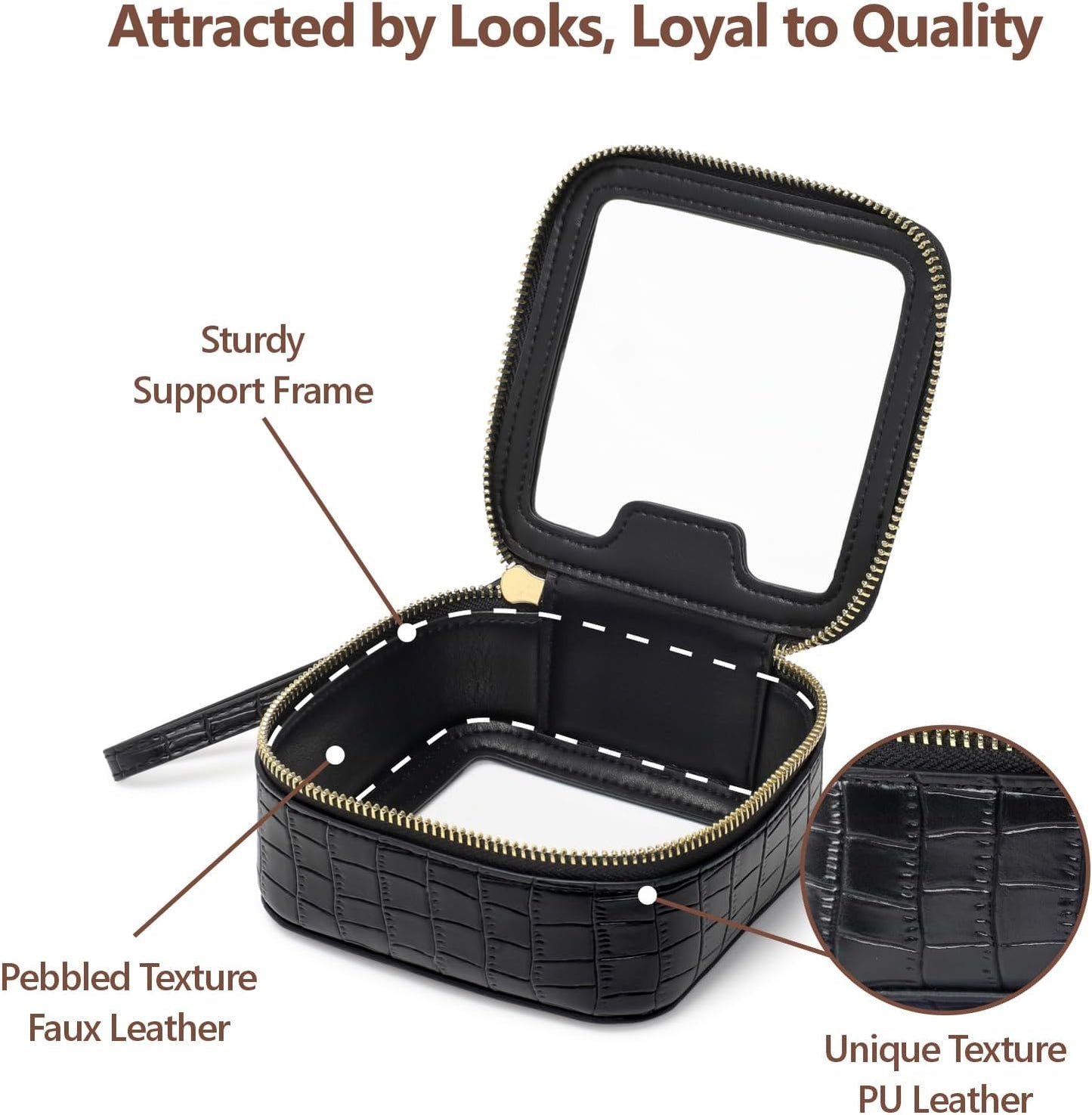 PACKISM TSA Approved Toiletry Bag - Upgrade Color-Edged Clear Makeup Bags, Clear Toiletry Bags For Traveling Fits Various Storage Needs