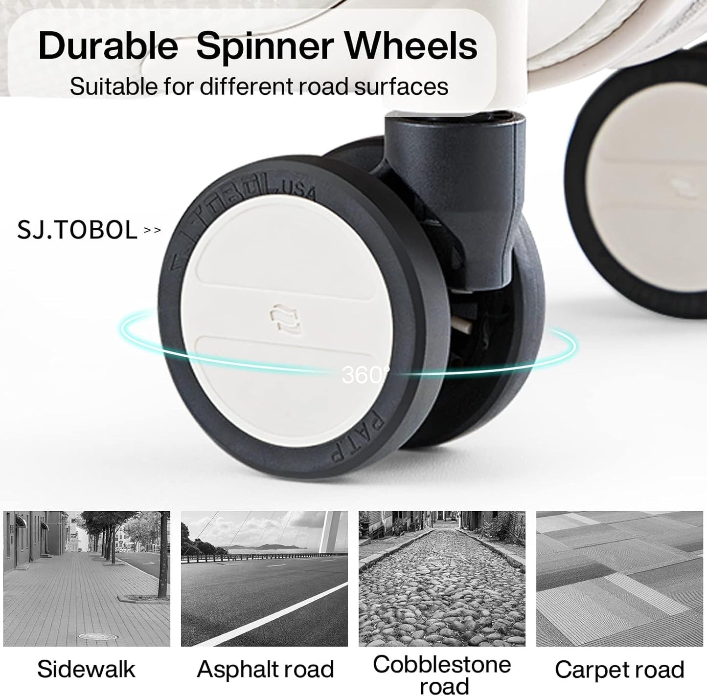 Hanke 29 Inch Luggage Suitcases With Spinner Wheels Lightweight PC hardside Rolling Suitcase With Travel Lock, Checked-Large 29-Inch Christmas Gifts for Birthday(Ivory White)