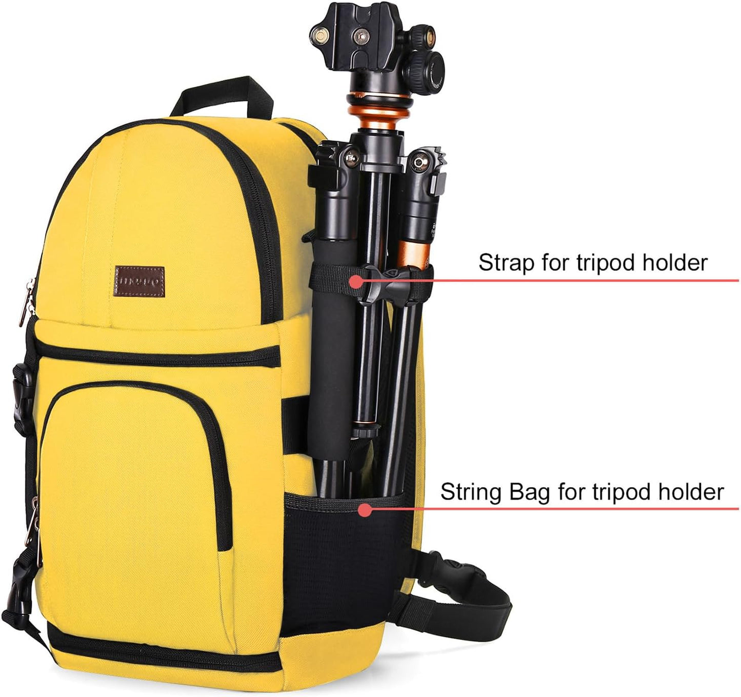 MOSISO Camera Sling Bag, DSLR/SLR/Mirrorless Camera Backpack Case Shockproof Photography Backpack with Tripod Holder & Removable Modular Inserts Compatible with Canon/Nikon/Sony/Fuji