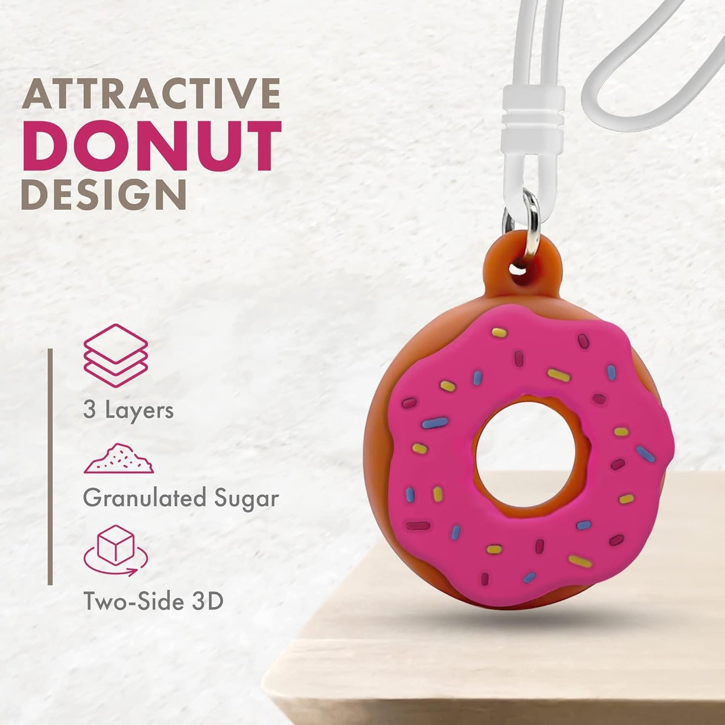 Apple AirTag 4 Pack Shockproof, Dustproof & Washable Cases, Silicon Holders with Accessories for Wallets, Luggage, Pet Collars, Key Finders (Donut (Green & Pink))