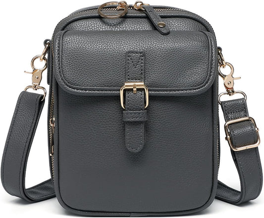 1060 Leather Crossbody Bags for Women Anti-Theft Vegan Purse with Card Slots, Travel Shoulder Bag, Waterproof Crossbody Purse