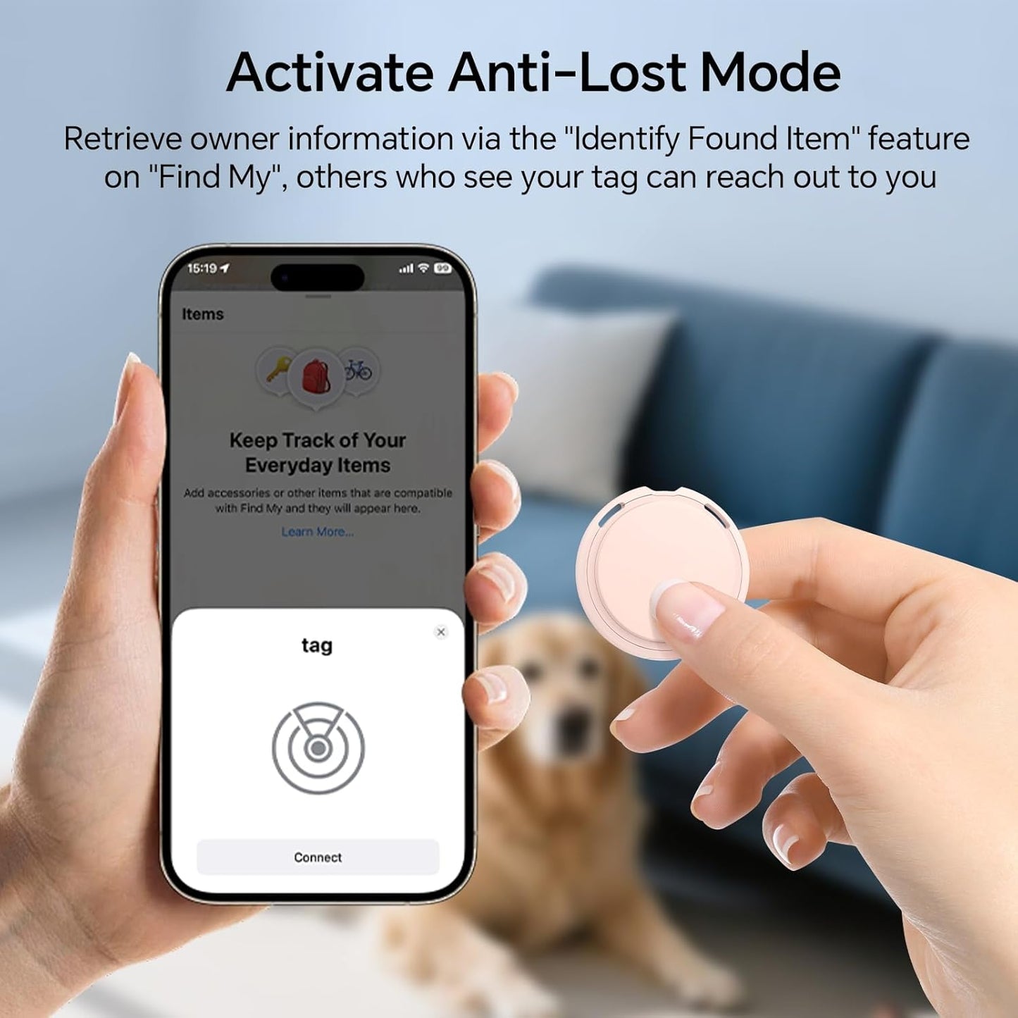 Air 4 Pack tags Tracker [Apple MFi Certified] Pair with Apple Find My(iOS Only) Smart Bluetooth Key Tracking Tags Item Finders Waterproof Worldwide Located Devices for Pet Wallet Backpack Dogs Luggage