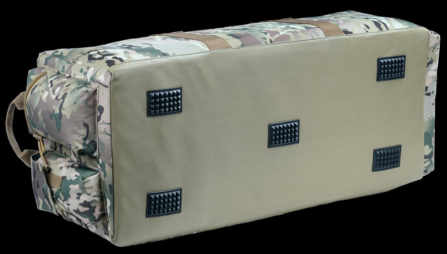 Large Military Duffle Bag Tactical Gear Load Out Bag Deployment Cargo Bag Travel Sports Equipment Duffel Luggage Bag with Backpack Straps 90L