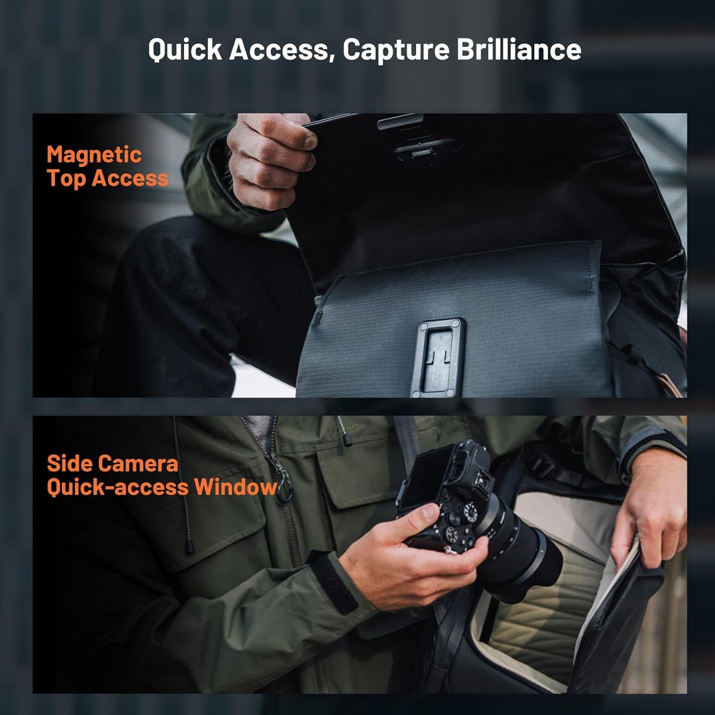 PGYTECH OneGo 2 Camera Backpack 20L with Laptop/iPad Compartment Waterproof Camera Backpack for Urban & Travel Photography – Compatible with Sony/Canon/Nikon/DSLR/SLR Mirrorless Cameras, Sand Khaki