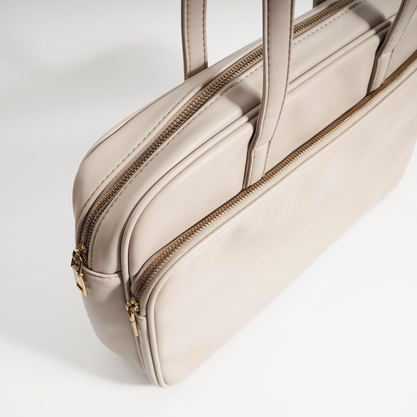 Laptop Tote for Men & Women 14Inch Computer Bags Briefcase Business Office Travel Work Handbag Carrying Bag with Large Front Pocket Color Khaki