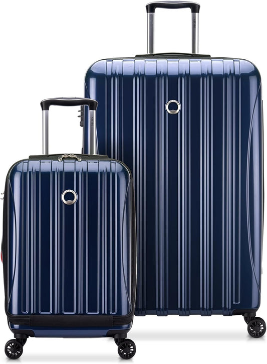Delsey Luggage Aero 2 Piece Set (19" & 29") Spinner Suitcase (Cobalt Blue)