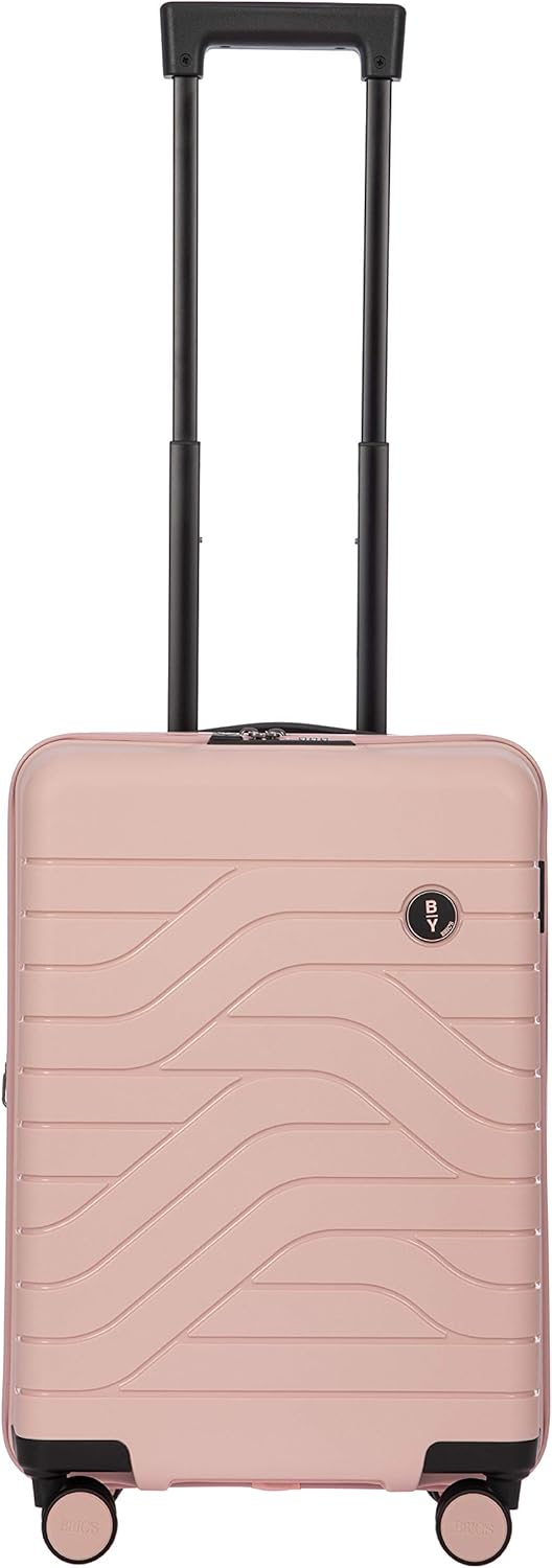 Bric's B|Y Ulisse Spinner Carry-On Suitcase, Lightweight Expandable Hard Shell Luggage with TSA Lock and Smooth 360° Wheels 21 Inch – Pearl Pink