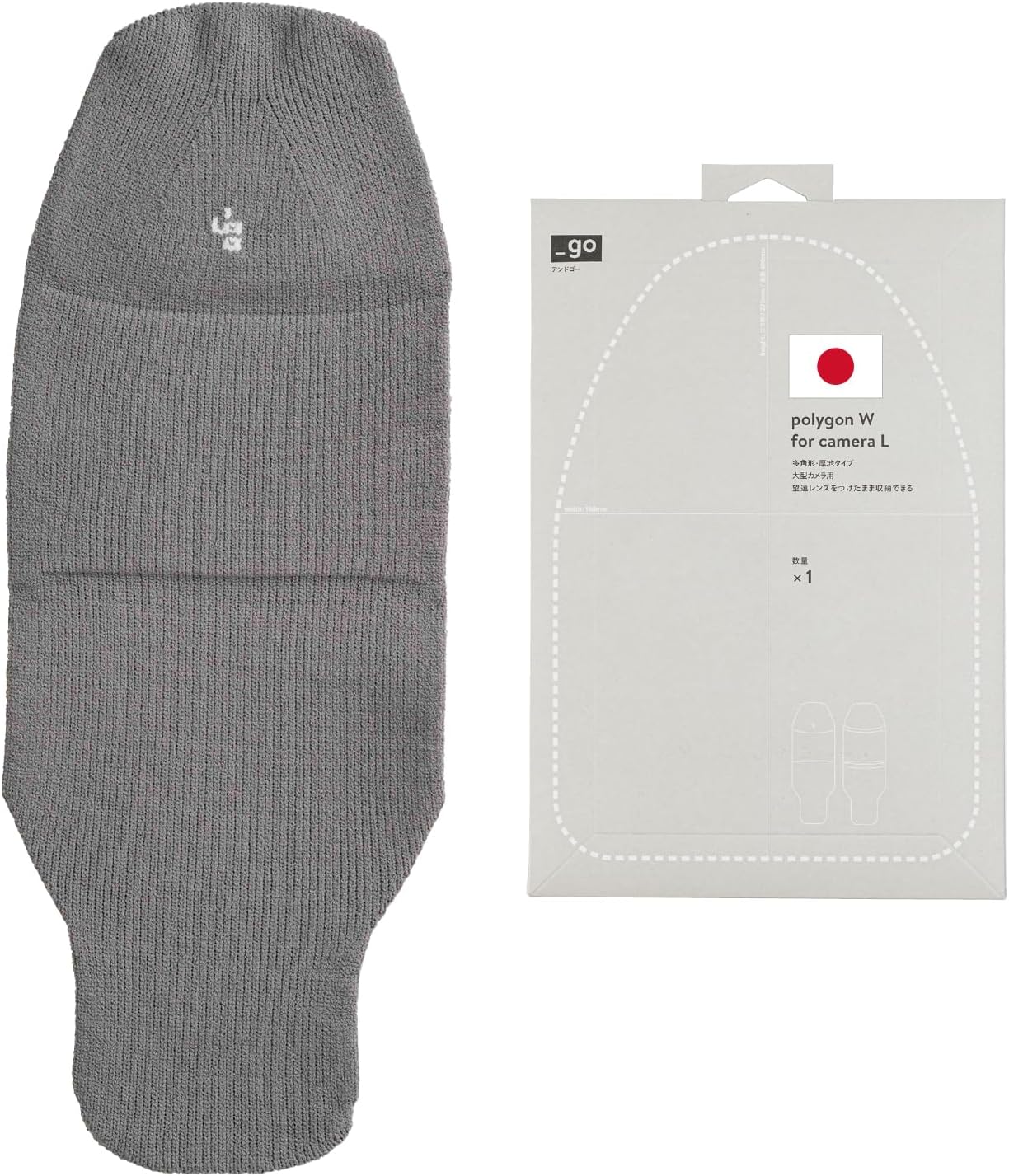 Camera Cover, Polygon W, Made in Japan, L size, Light Gray