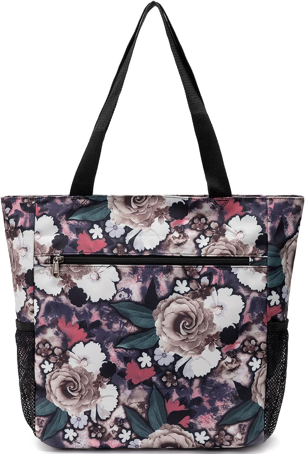 ETidy Large Capacity Foldable Tote Bag With Zipper Water-resistant SandproofWomen Beach Bag Handbag GymBag Travel ShoppingBag