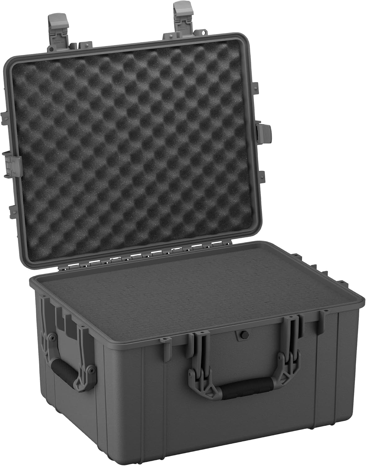 Condition 1 25" Large Heavy-Duty Protective Waterproof Hard Case Model 024, Portable Storage Box with Customizable Foam, Camera, Tool, Hunting, Made in USA, 24.27"x19.40"x13.57" Gun Metal Gray