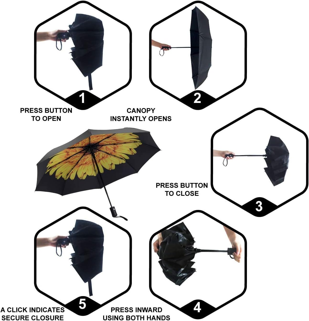 SY COMPACT Travel Umbrella Windproof Automatic Umbrellas Small Compact UV Sun Protection Factory Outlet Umbrella