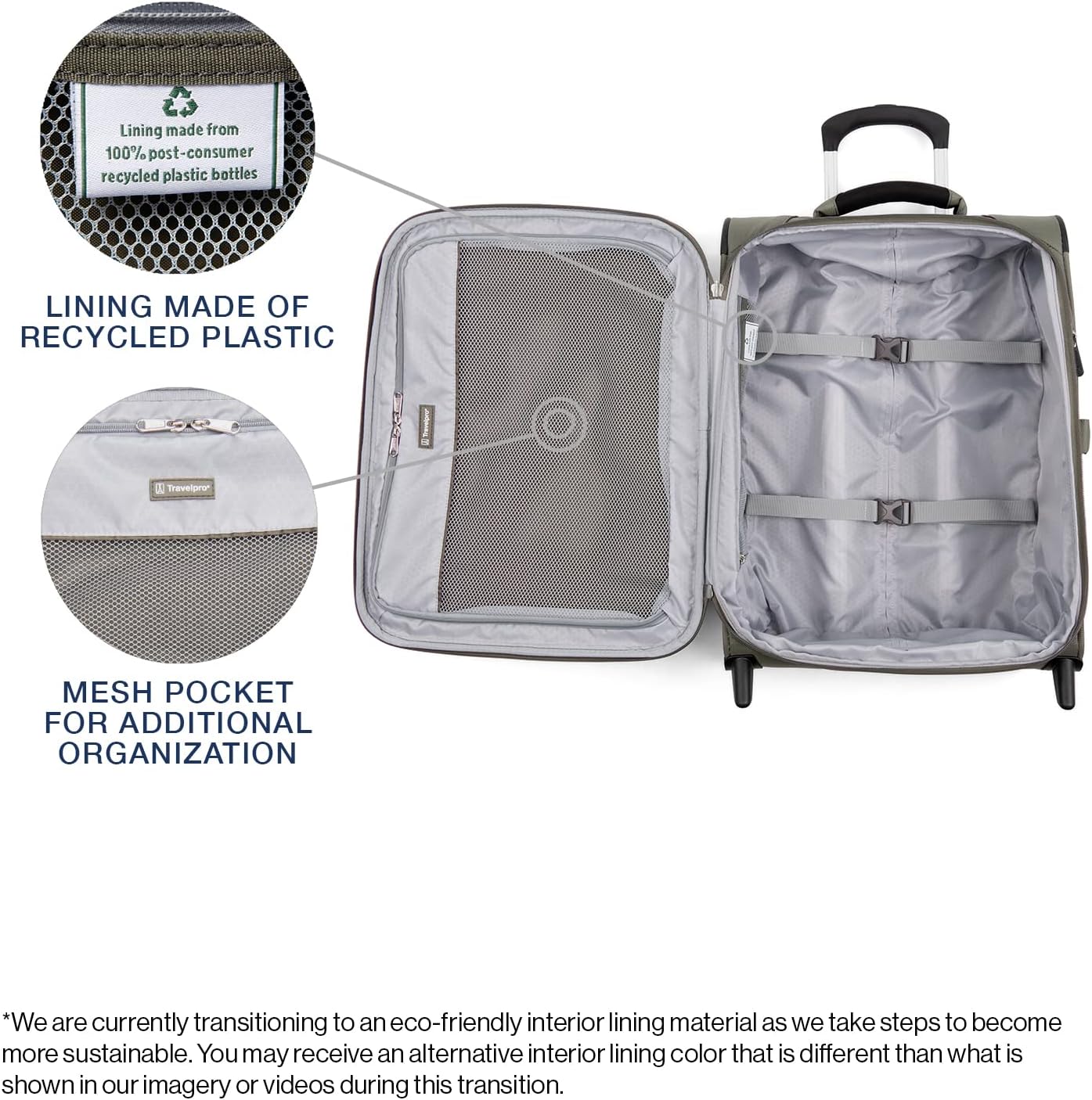 Travelpro Maxlite 5 Softside Expandable Upright 2 Wheel Carry-on Luggage, Lightweight, 20-Inch — Slate Green