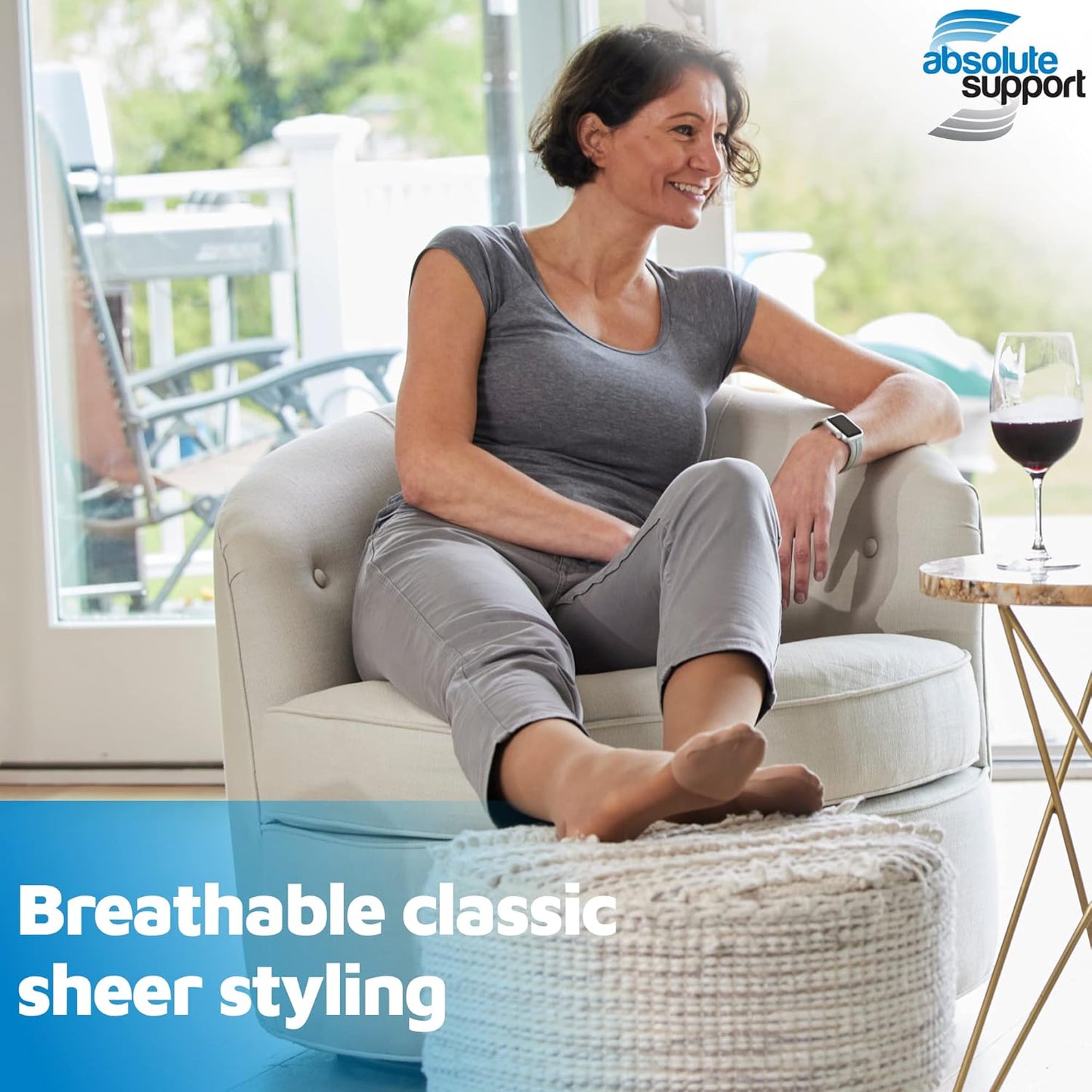 (3 Pairs - Closed Toe) Made in USA - Plus Size Compression Stockings for Women 15-20mmHg - Womens Sheer Compression Knee High for Varicose Veins, Swelling, Pain Relief - Beige, 2X-Large - A101BE5-3