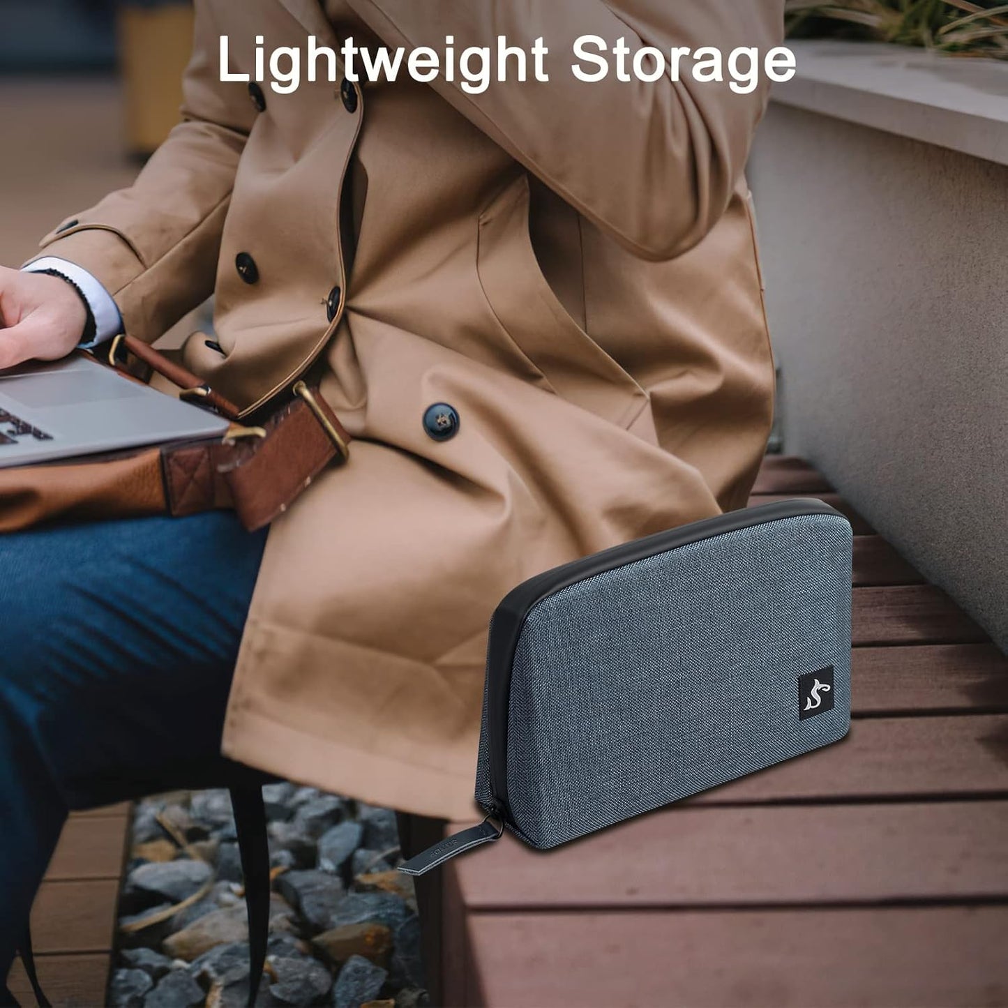 Electronic Organizer Travel Case – Waterproof Cable Bag for Cord, Charger, Hard Disk, Power Bank – Small Tech Storage for Travel, Backpack, Business Trip, Airplane