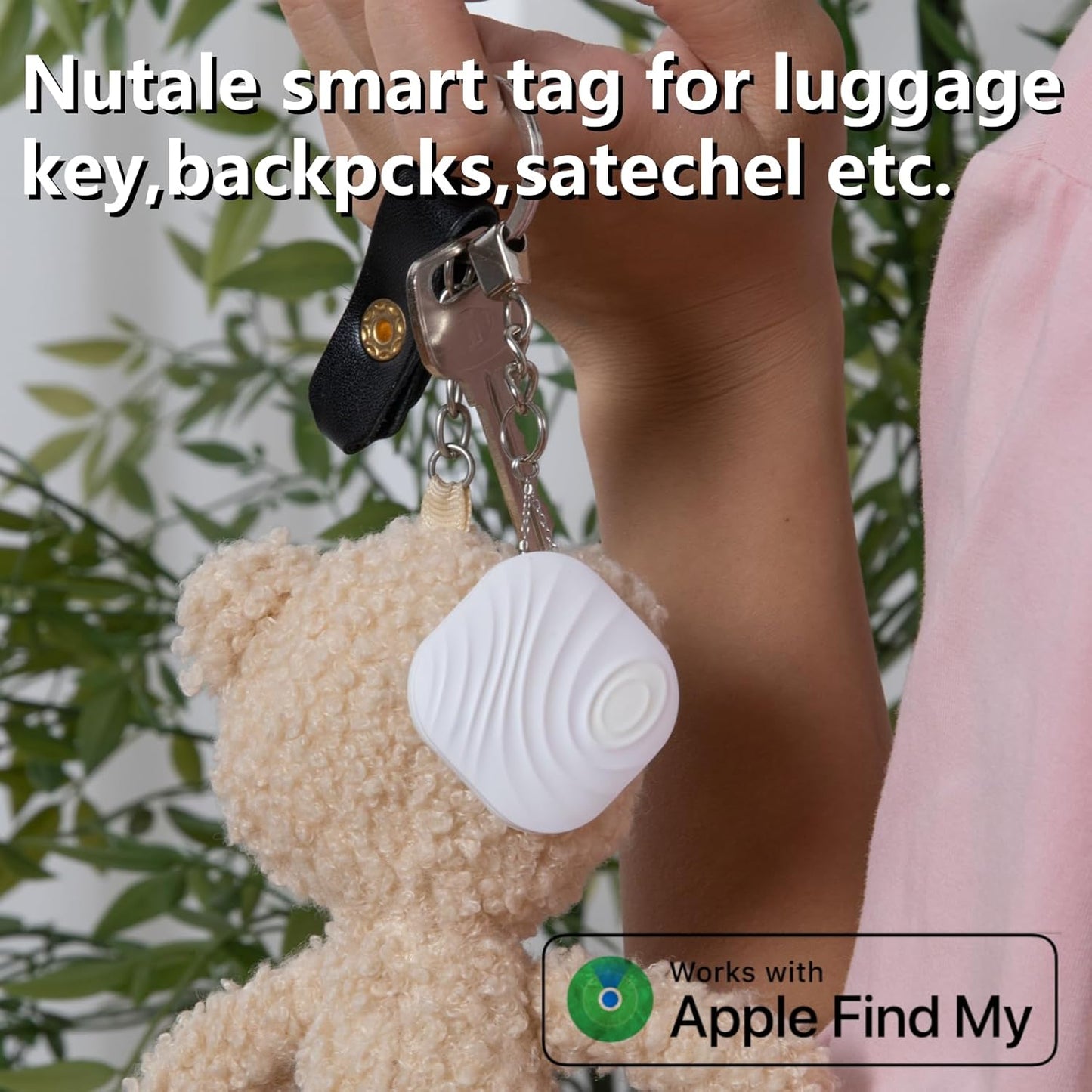 Smart Key Finder - Only iOS(Not for Android) - Bluetooth Smart Key Tracker Tag - Work for Apple Find My - Keep Track of The Items That Matter Most (2-White & 2-Coffee)