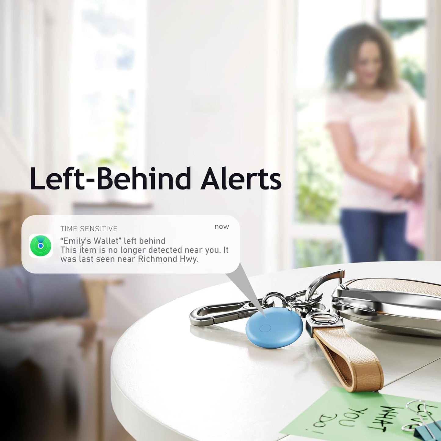 Air Tracker Tags-4 Pack Tracker Tag Work with Apple Find My (iOS 14.6 Above Only) Smart Tag Item Finders for Key, Luggage, Backpack，etc. (Red, Blue, Purpule, Glue, 4 Pack)