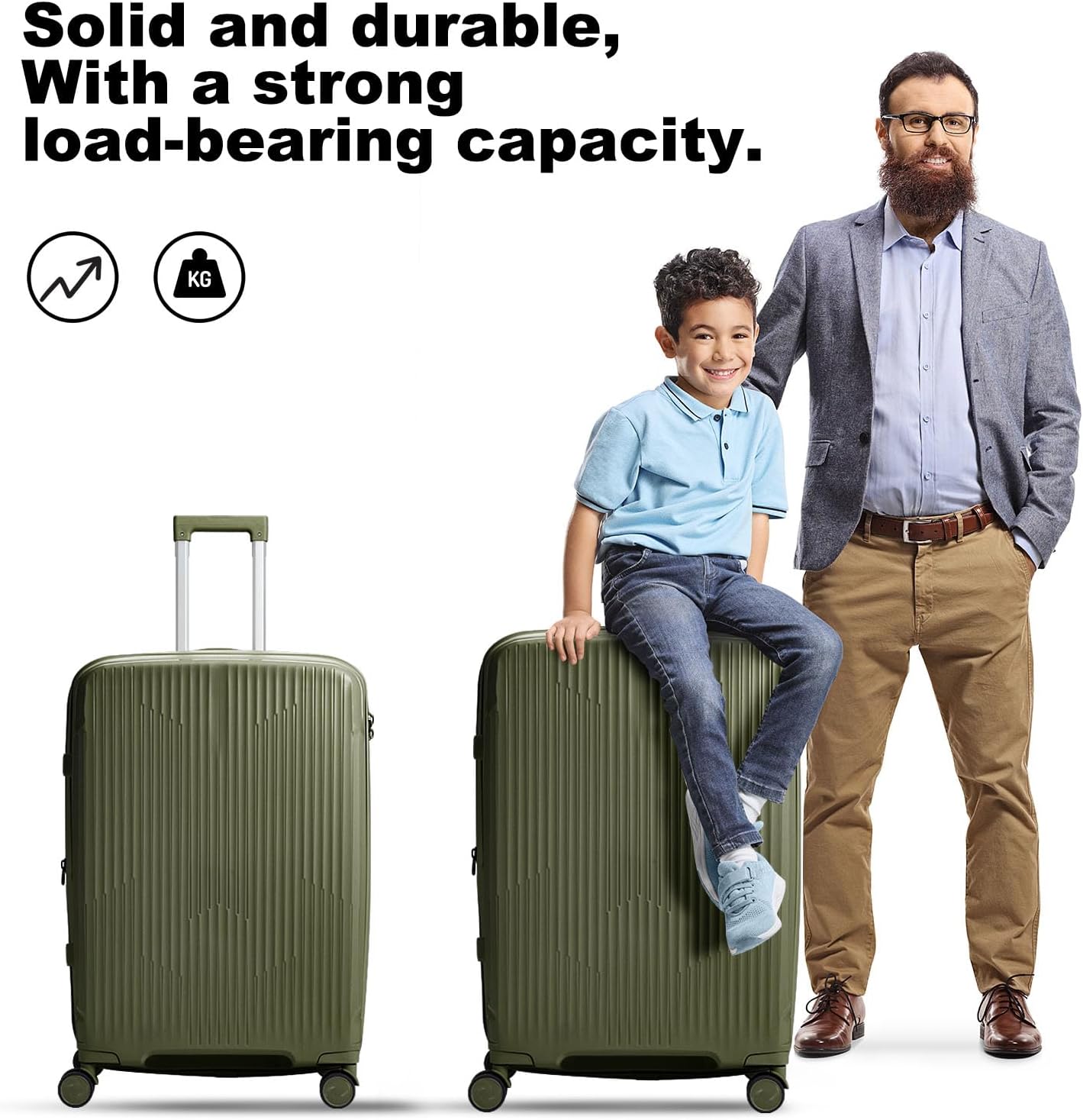 Nazhura Luggage Set, 3-Piece Hardside Suitcase Set, 20-inch Carry On, 24-inch, 28-inch Luggage