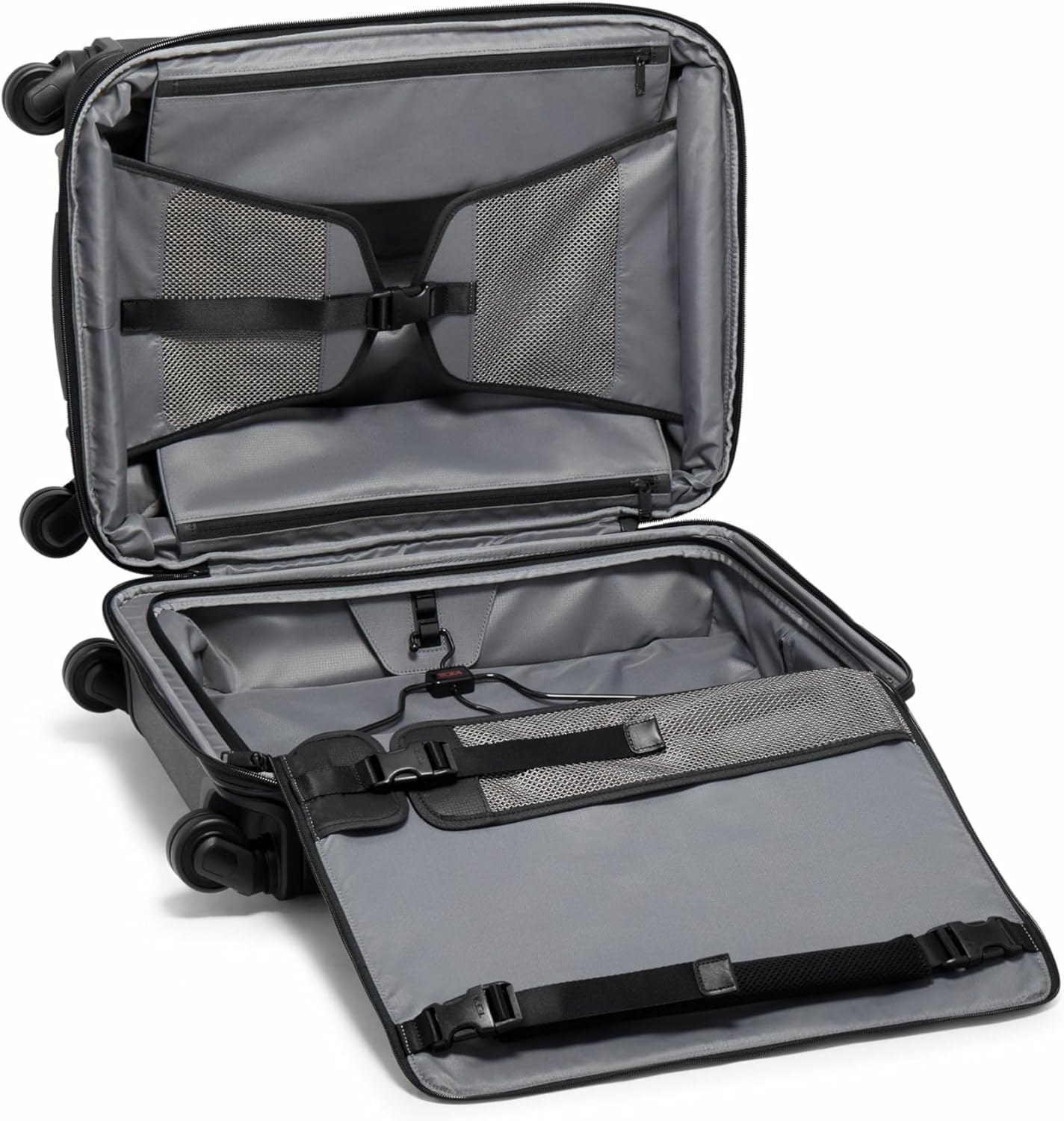 TUMI - Alpha Hybrid Continental Expandable 4 Wheeled Carry-On - Zip Expansion Suitcase for Extended Trips & Weekend Getaways - Black