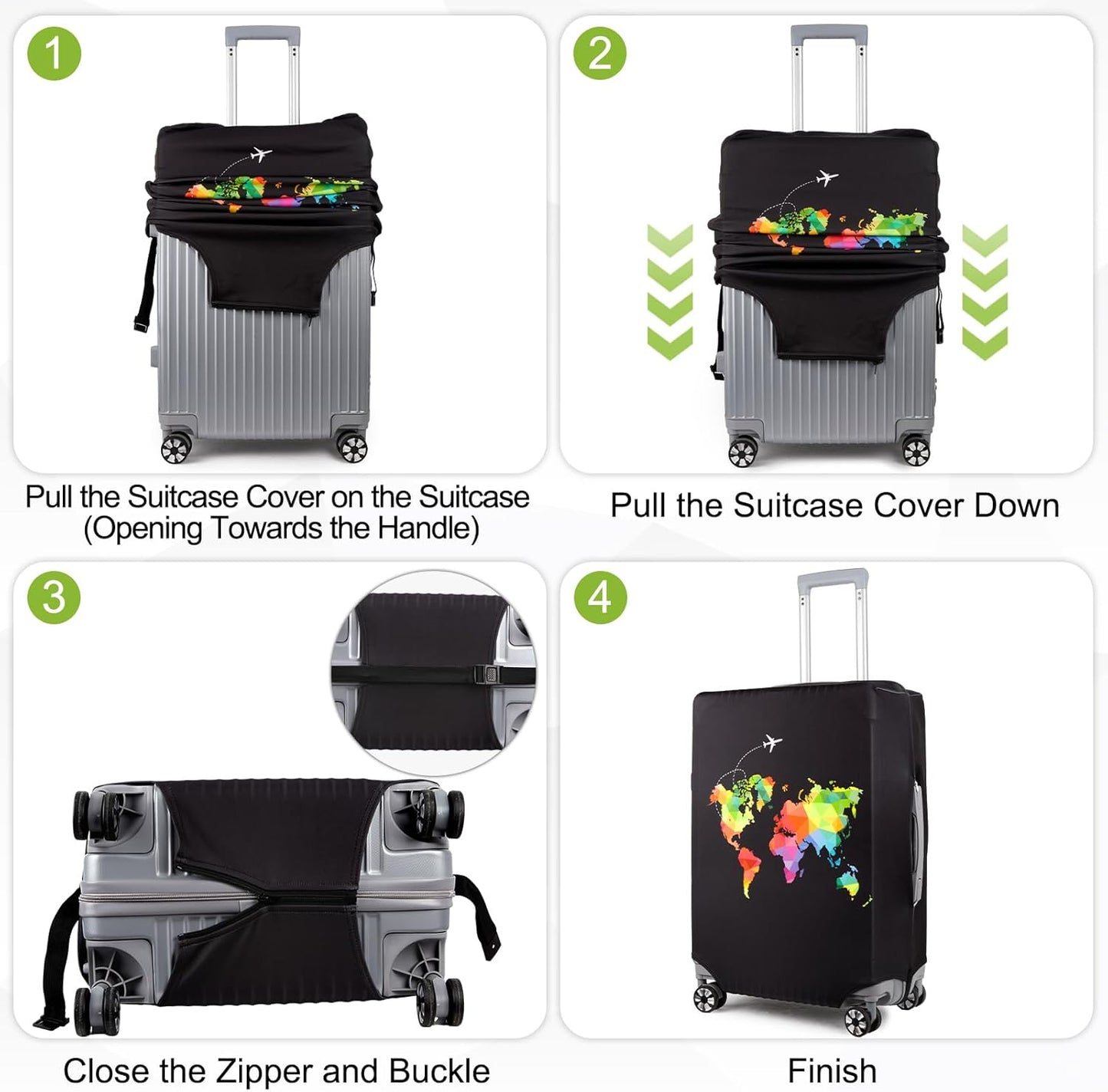 Pink Dino Suitcase Luggage Cover, Thick Suitcase Cover for Carry on Luggage Protector Fits 18-30 Inch Case