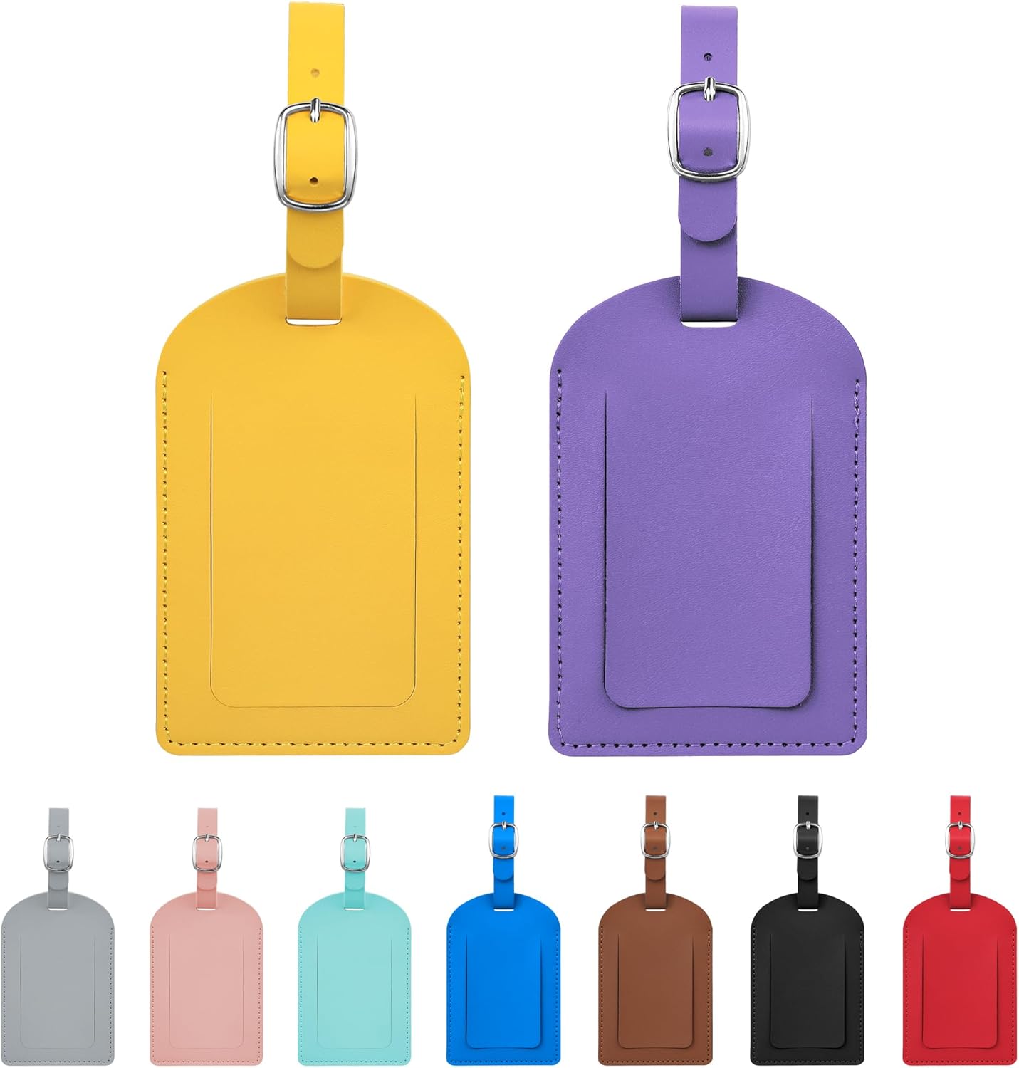 Luggage Tags for Suitcase Travel Bag Labels Privacy Protection Luggage Tag for Baggage PVC Baggage ID Label Tags Yellow+Purple