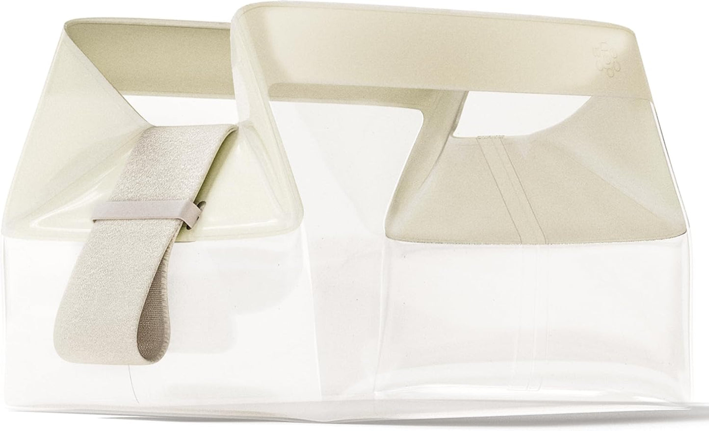 Cadence Parcel - Clear Kit with Magnetic Closure - Durable and Leak-Resistant Travel Toiletry Kit - TSA-Compliant & Modular Design - Hygiene Bag for Travel Essentials - 1 Qt - Pebble