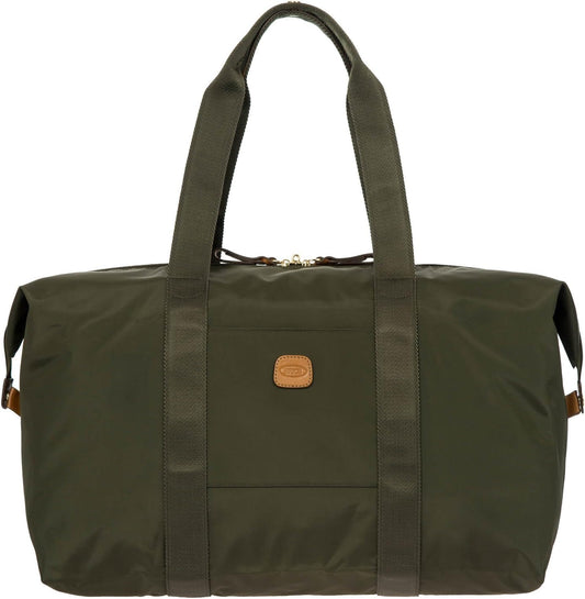 Bric's X-Bag/X-Travel 2.0 Folding Duffel Bag - 18" Carry On and Overnight Travel Bag - Olive