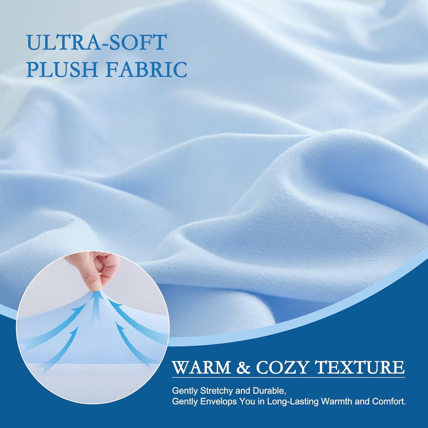 YOUR MOON Memory Foam Travel Pillow, Pure Cotton Cover, Compressible Camping Pillow for Sleeping, Portable Backpacking Support Pillows for Hiking, Car & Airplane (Blue White)