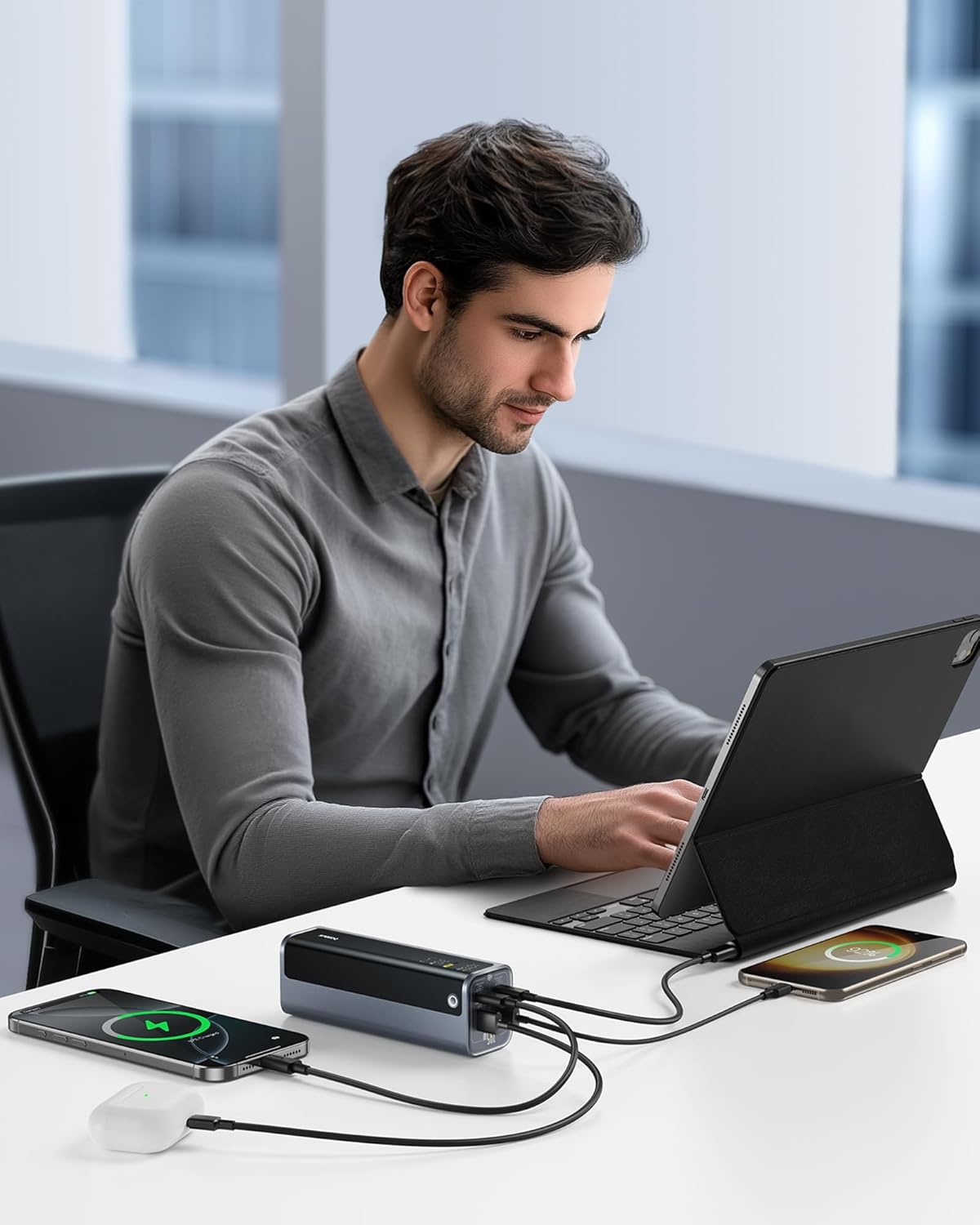 Baseus Laptop Power Bank, 20800mAh 145W Portable Charger USB C with 4 Ports, Digital Display, Travel Powerbank Fast Charging (77Wh) for MacBook, iPhone 16/15 Series, Samsung, Dell, Steam Deck etc.