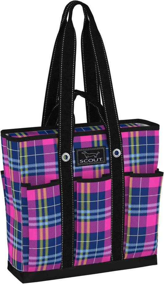 SCOUT Rocket Pocket Tote - Multi-Pocket Travel, Nurse, Teacher, Mom Tote, 7 Pockets Total, Two Sets of Straps, Folds Flat