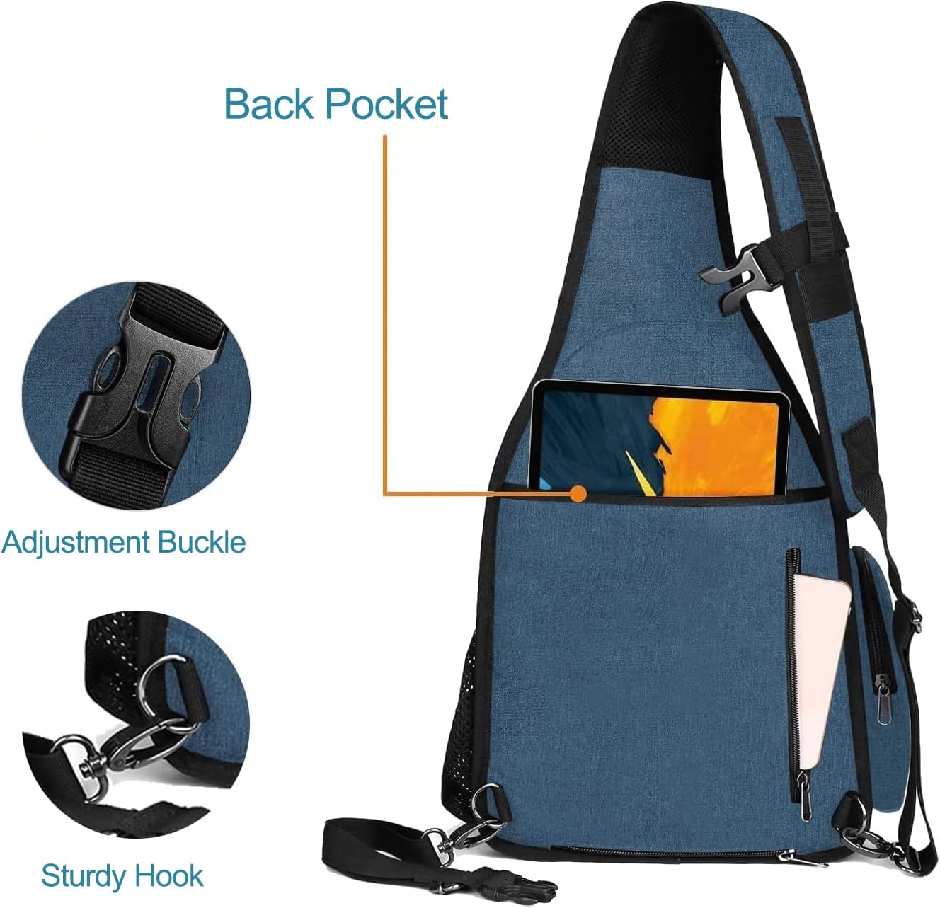 MOSISO Camera Bag Sling Backpack, DSLR/SLR/Mirrorless Full Open Camera Case with Tripod Holder&Rain Cover&Modular Insert, Photography Backpack Compatible with Canon/Nikon/Sony/Fuji, Teal Blue