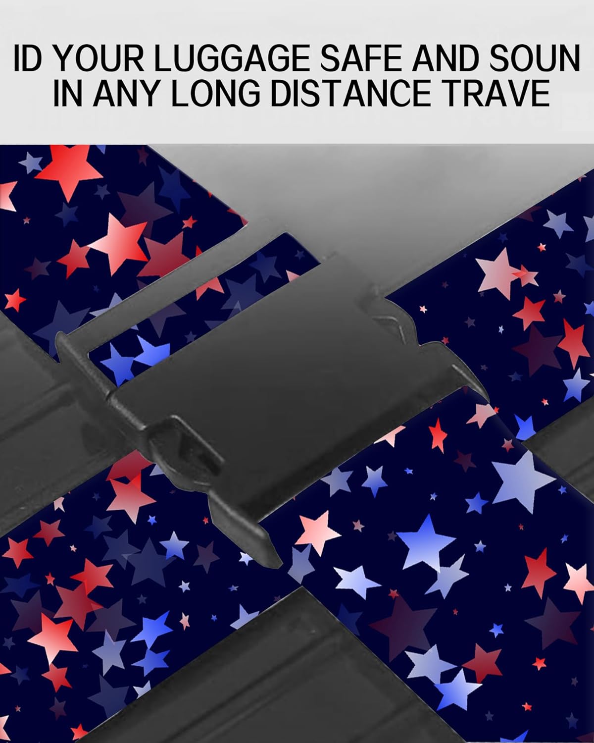 Luggage Straps for Suitcases, Adjustable Travel Belt, Durable Wide Luggage Strap, Cute Suitcase Strap Identifiers with Buckle, Bag Straps for Luggage, Luxury Colorful Stars