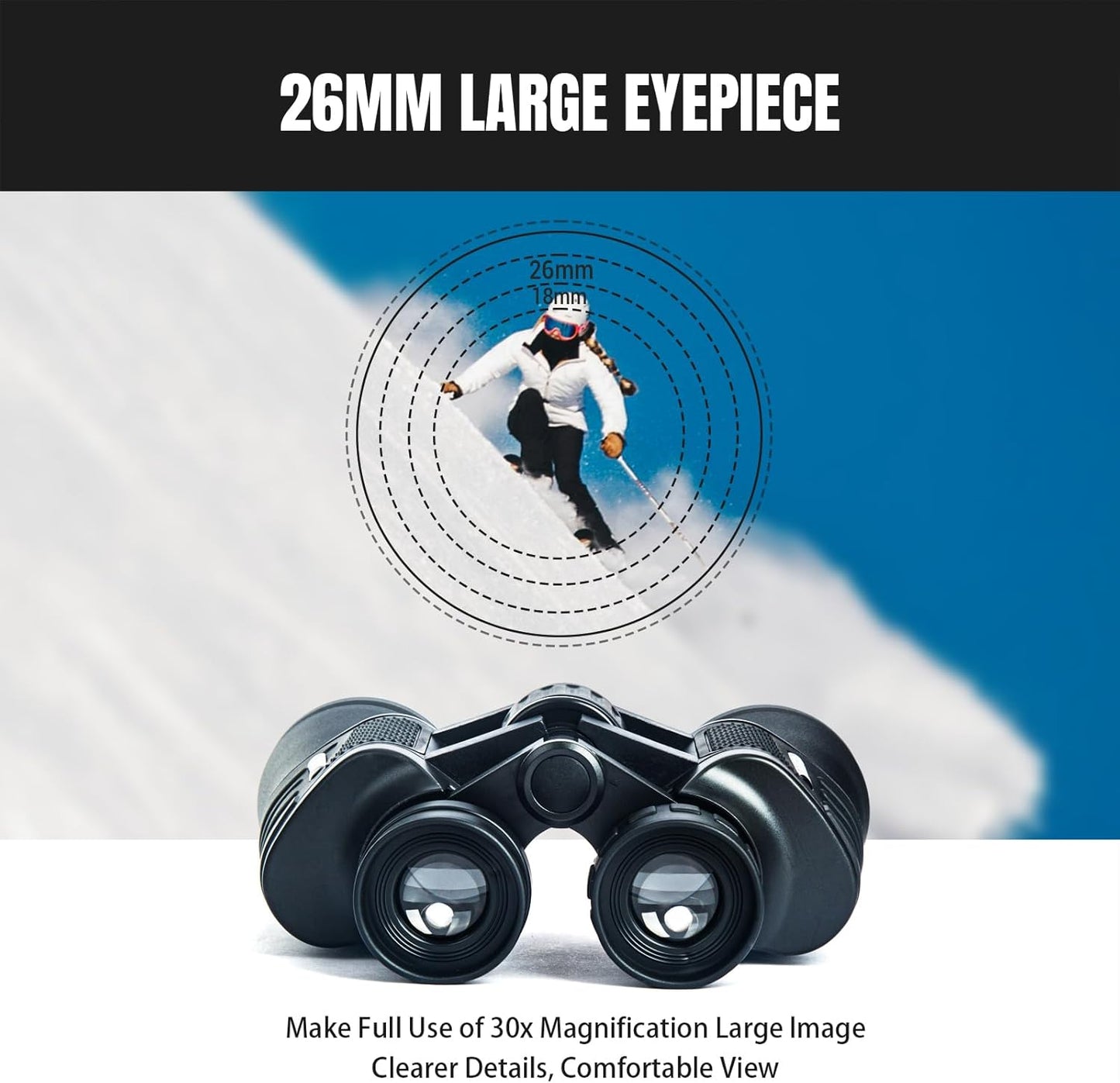 30x50 High Powered Binoculars for Adults, Waterproof Compact Binoculars with Low Light Vision for Bird Watching Hunting Football Games Travel Stargazing Cruise, Christmas Birthday Gifts for Men