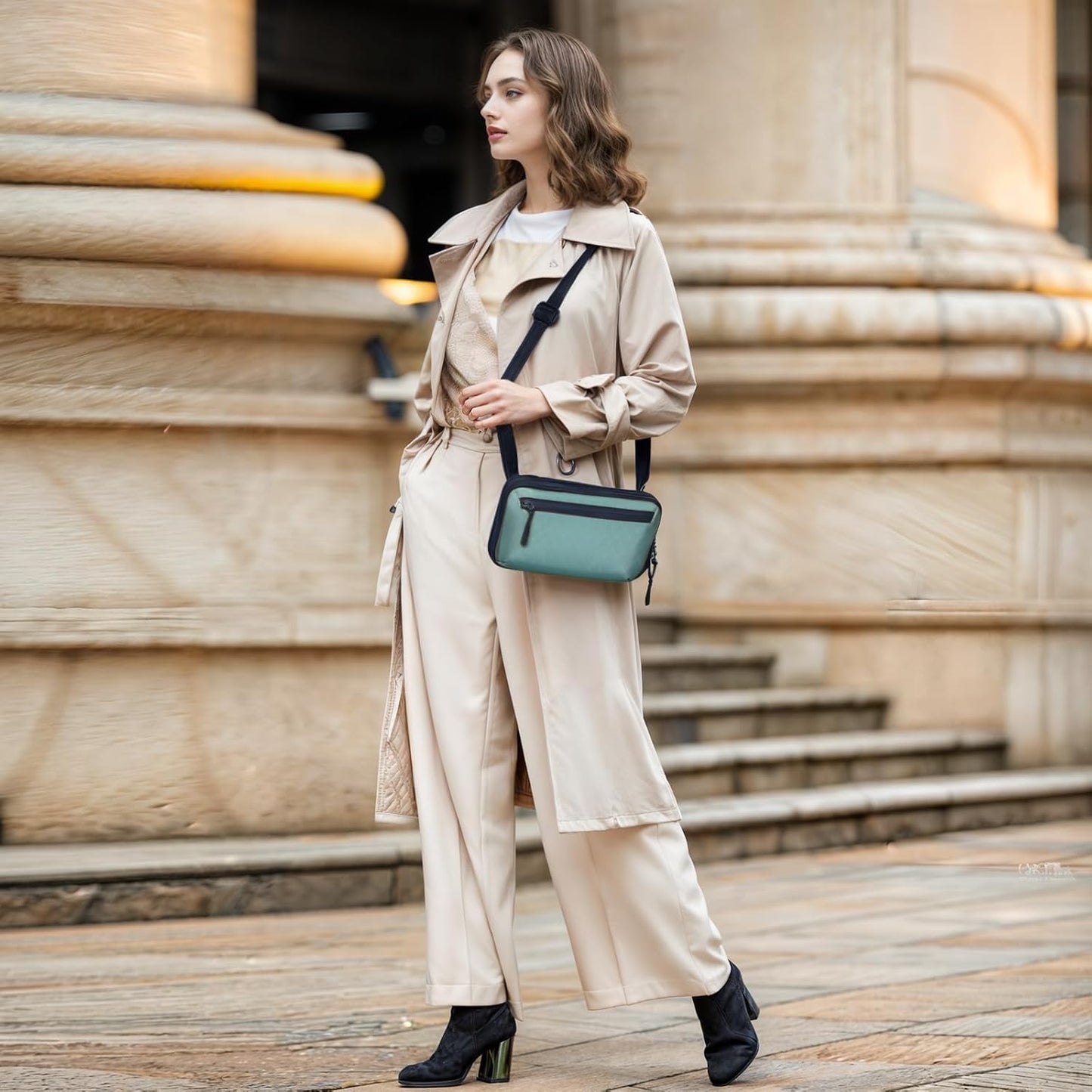 Electronics Organizer Tech Travel Pouch – Waterproof Nylon Diamond Quilted & 900D Travel Case Cable Bag for Cords Chargers